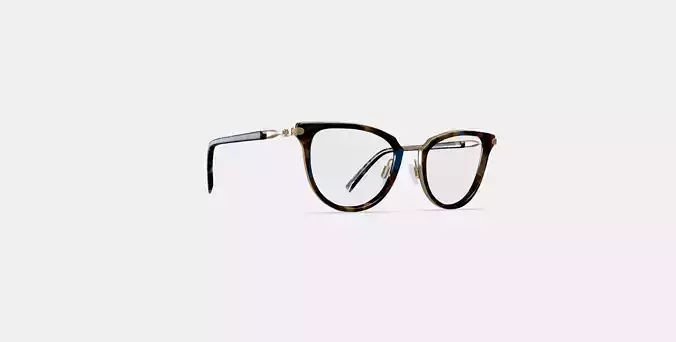 Toula Eyeglasses in Tanzanite Tortoise with Polished Gold