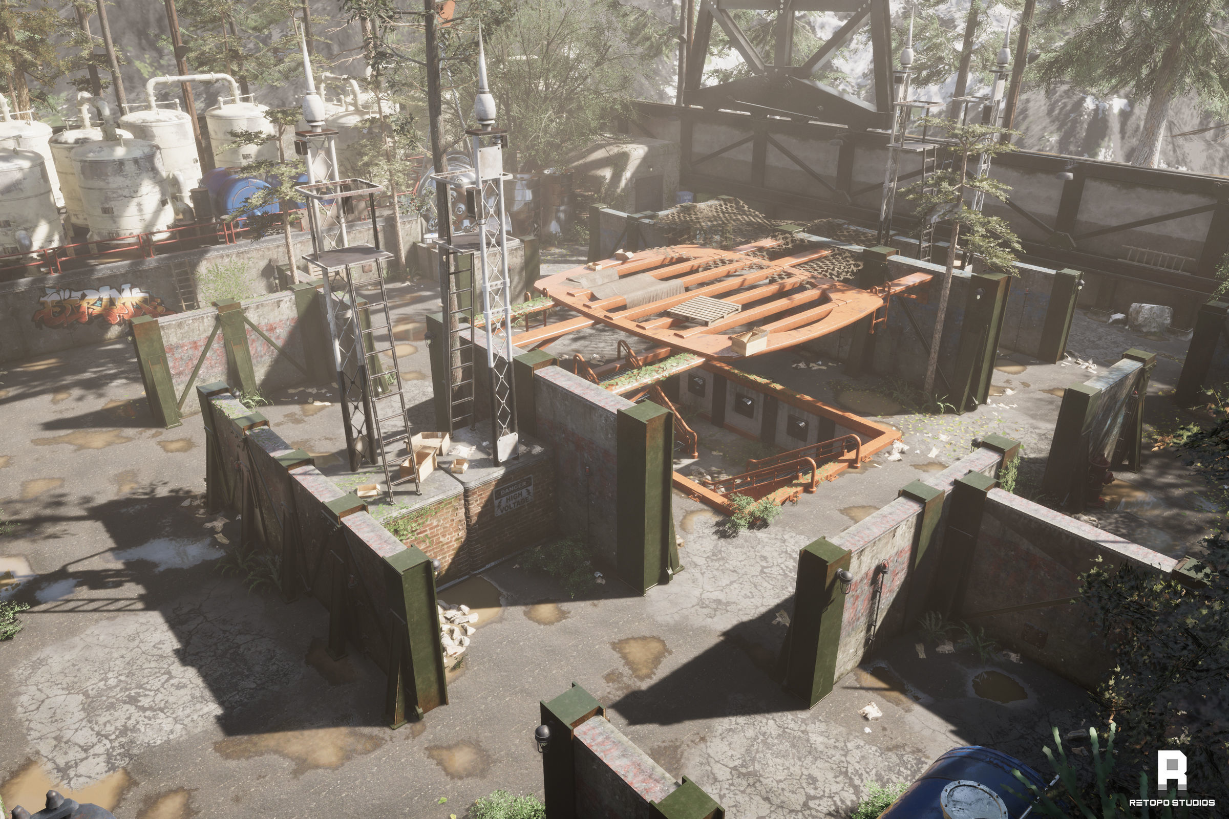 Abandoned Facility MODULAR - UNITY --HDRP-URP-- Low-poly 3D model_4