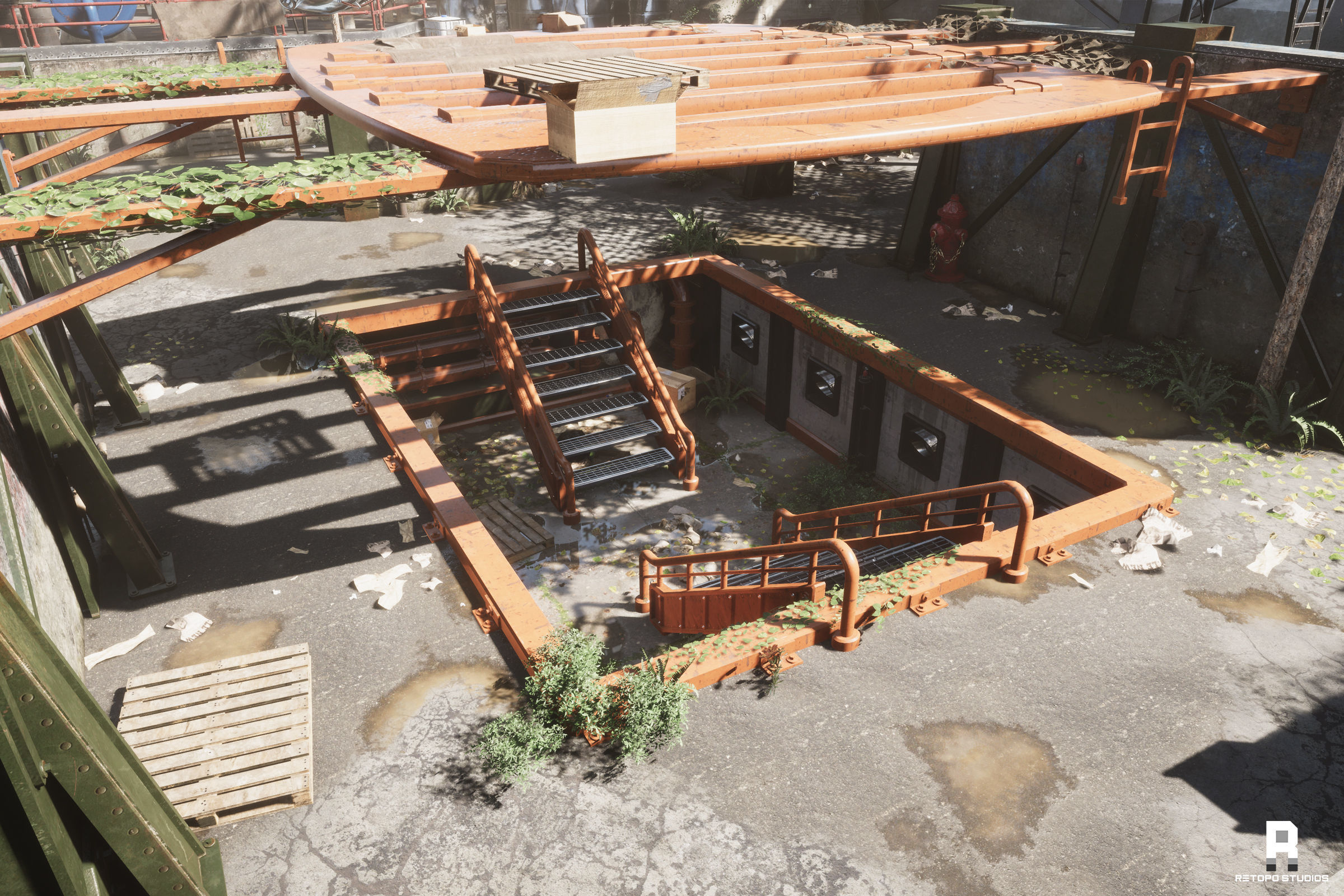 Abandoned Facility MODULAR - UNITY --HDRP-URP-- Low-poly 3D model_10