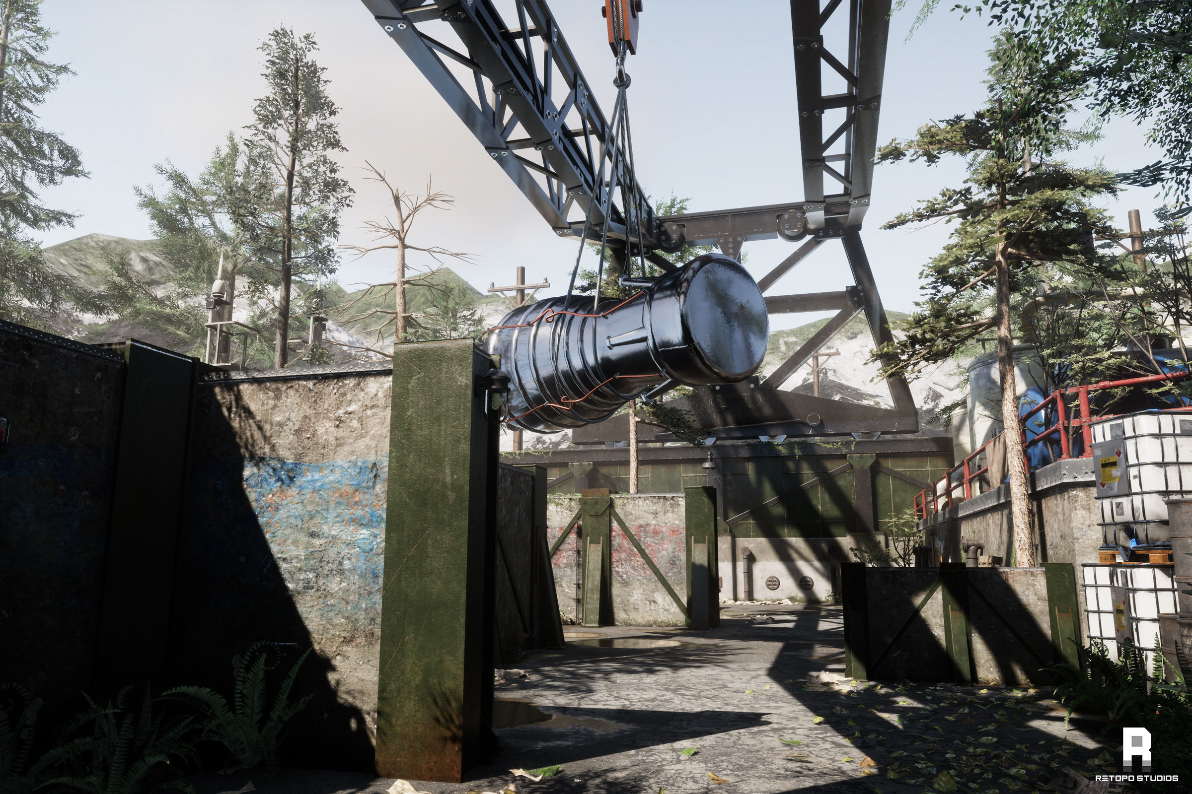 Abandoned Facility MODULAR - UNITY --HDRP-URP-- Low-poly 3D model_9