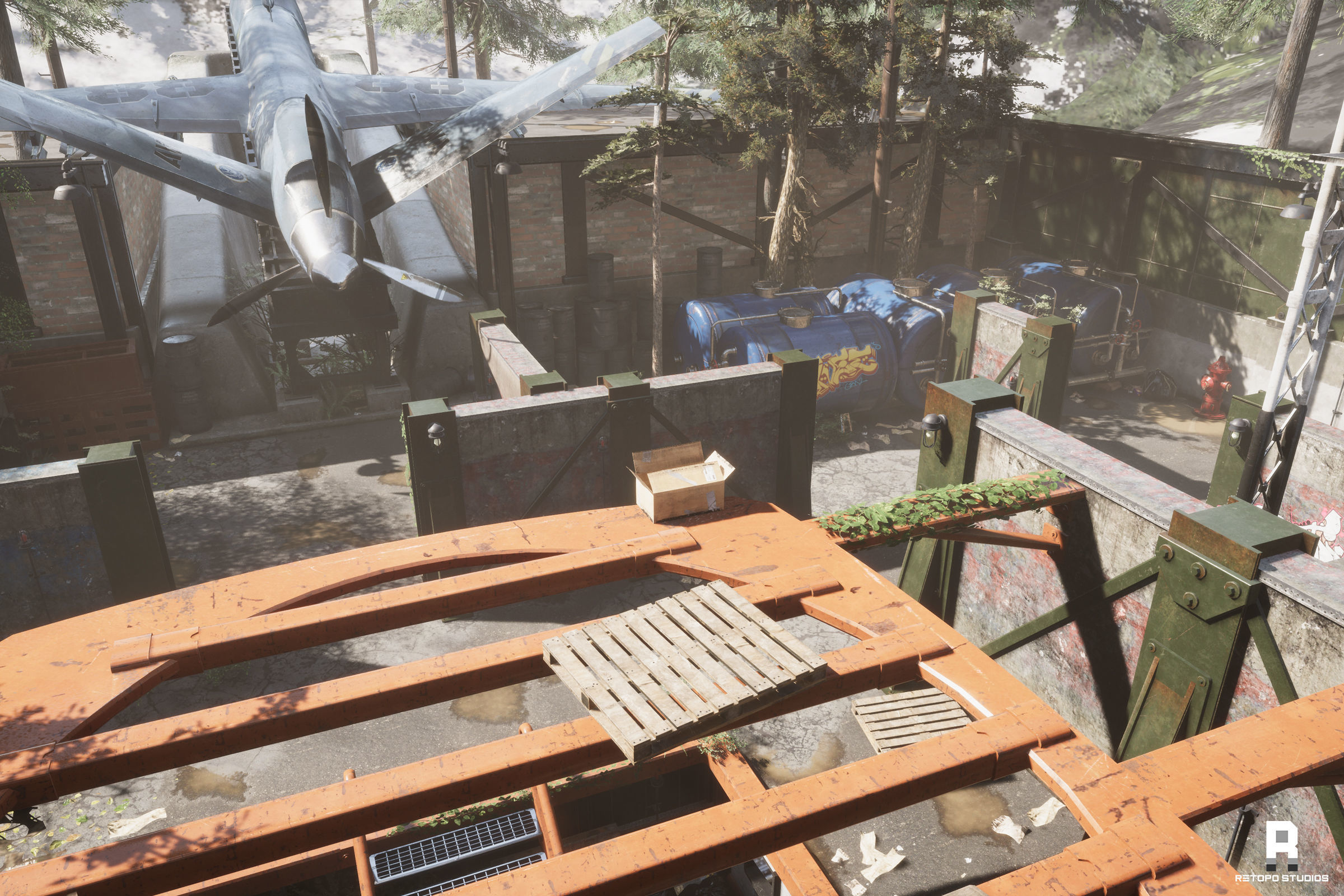 Abandoned Facility MODULAR - UNITY --HDRP-URP-- Low-poly 3D model_13