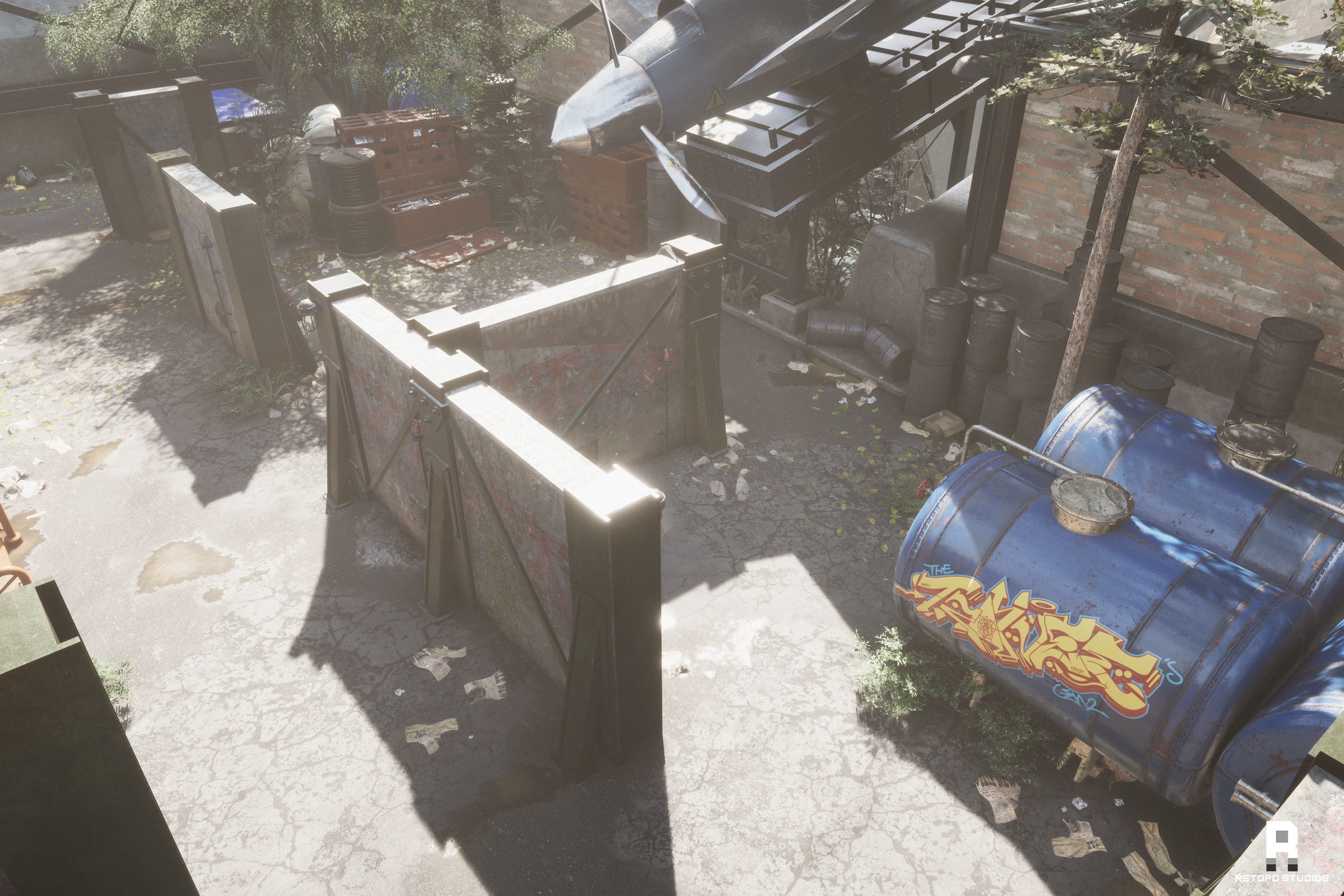 Abandoned Facility MODULAR - UNITY --HDRP-URP-- Low-poly 3D model_11