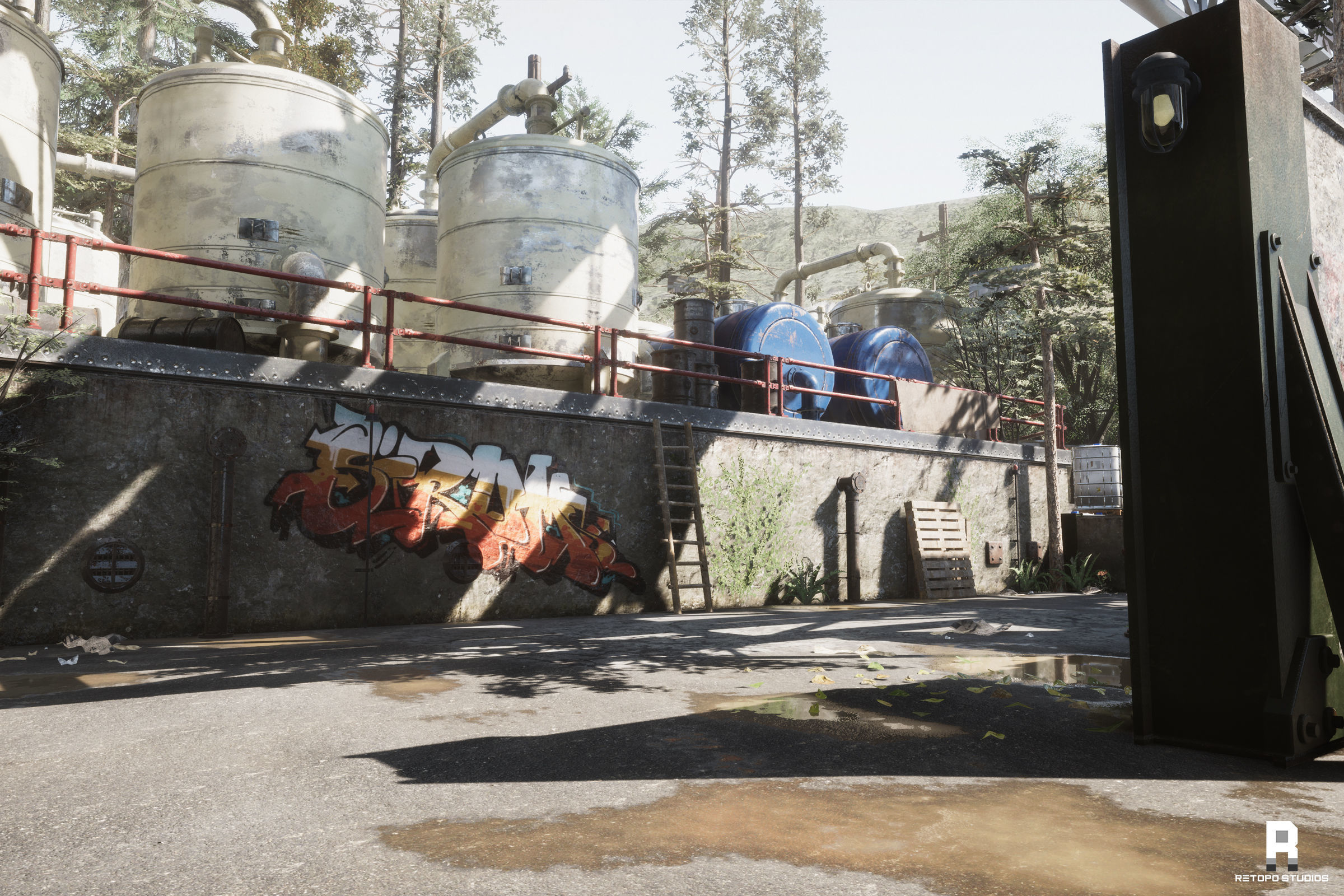 Abandoned Facility MODULAR - UNITY --HDRP-URP-- Low-poly 3D model_6