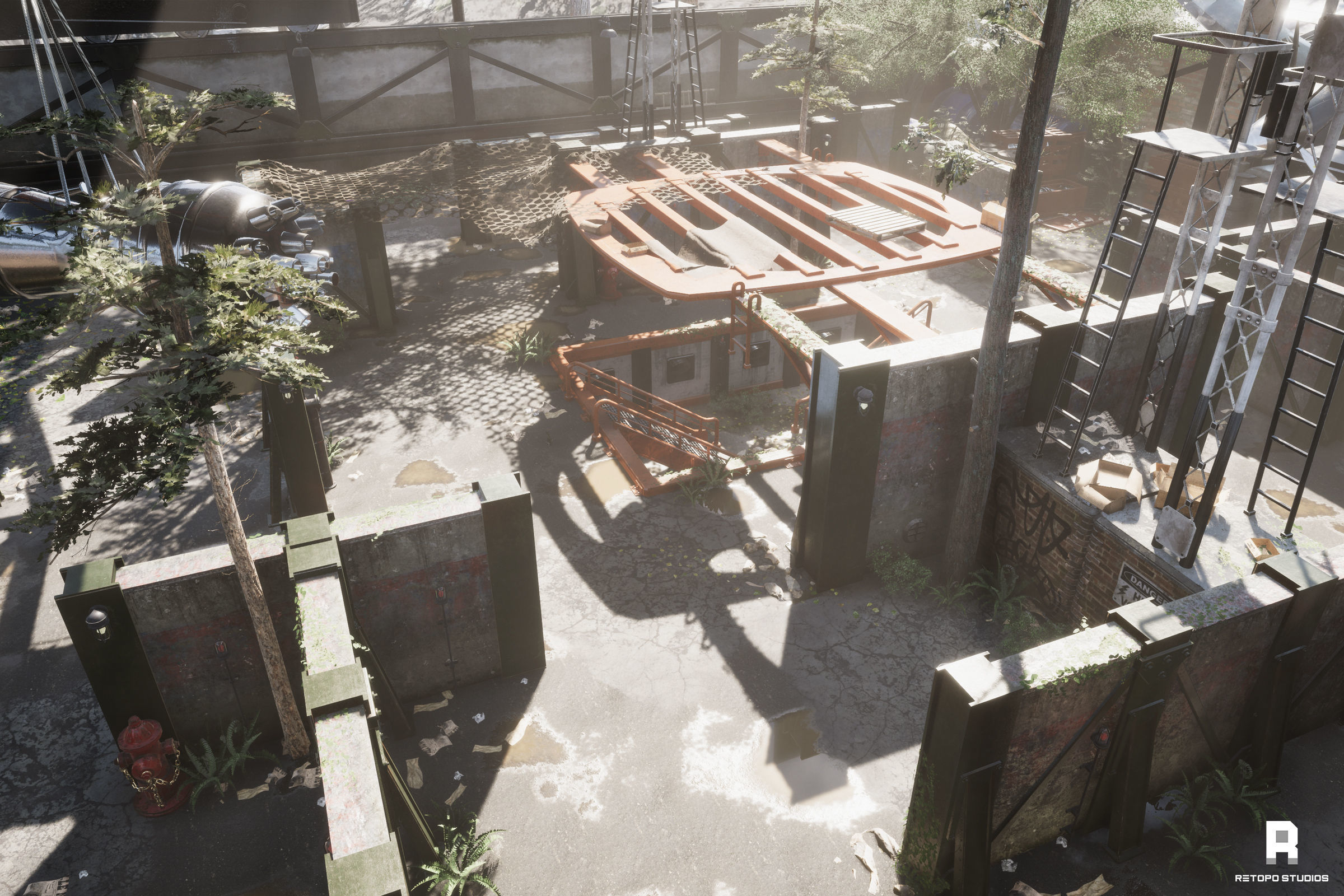 Abandoned Facility MODULAR - UNITY --HDRP-URP-- Low-poly 3D model_12