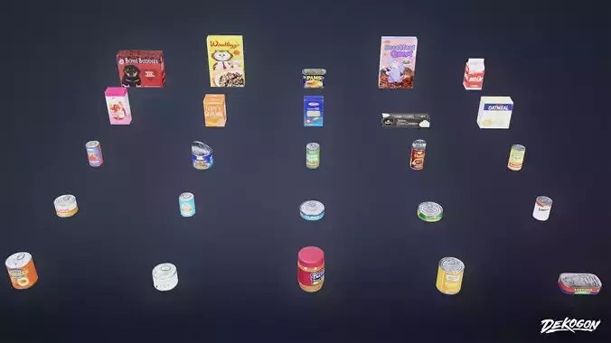GROCERY - Groceries 01 - LOW POLY AND NANITE