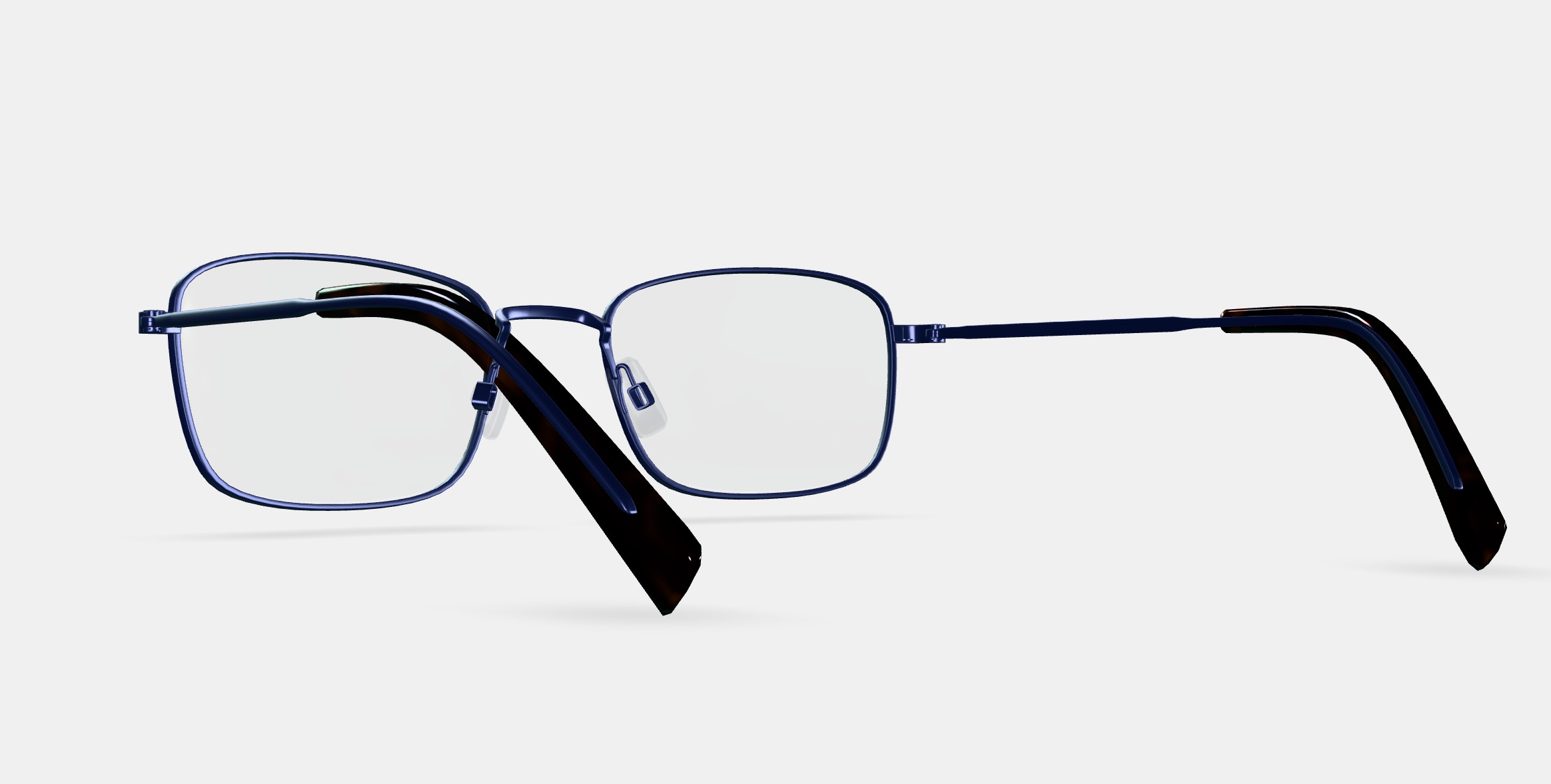 Thurston Eyeglasses in Brushed Navy 3D model_3