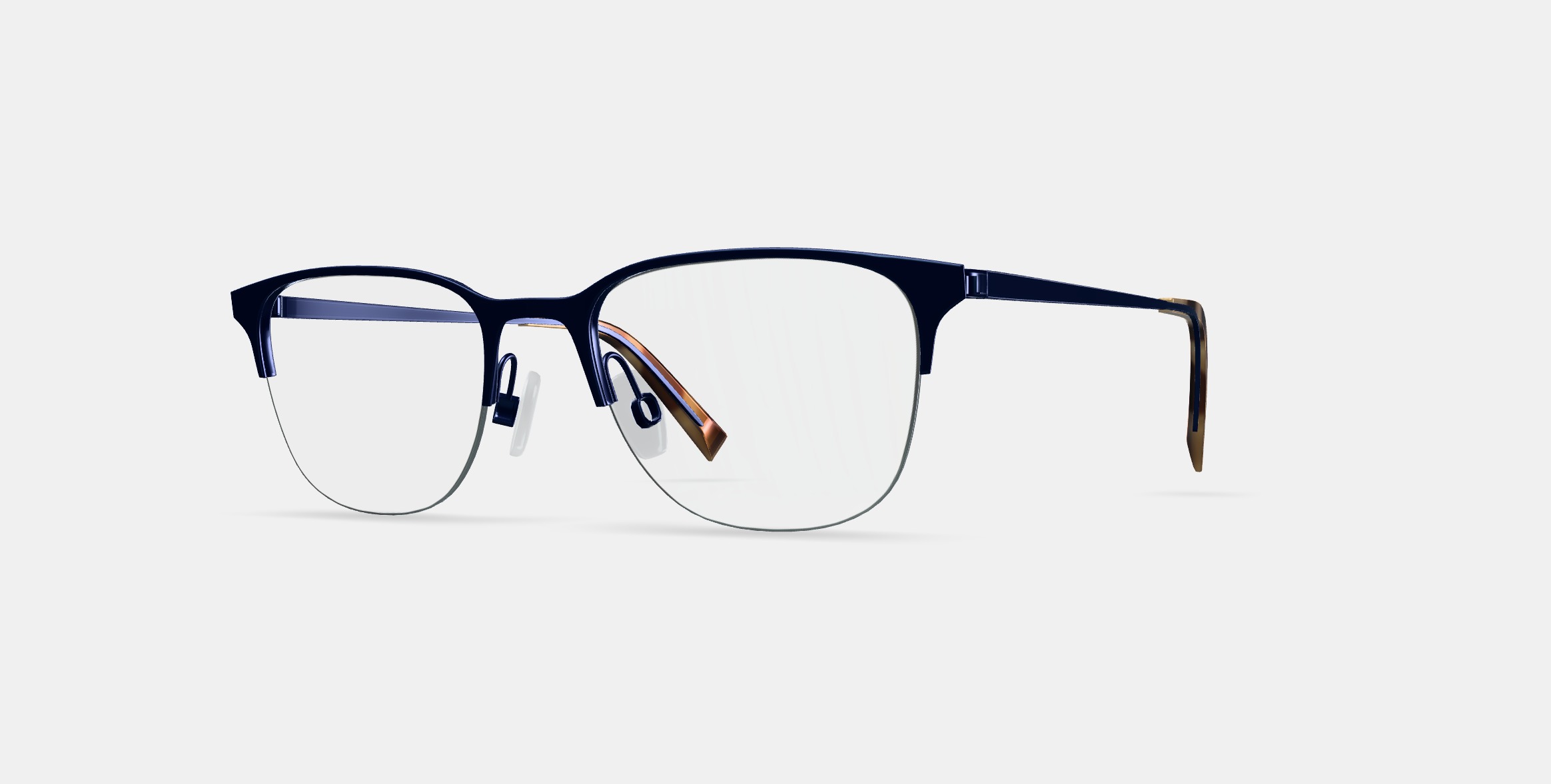 Wallis Eyeglasses in Brushed Navy 3D model_13