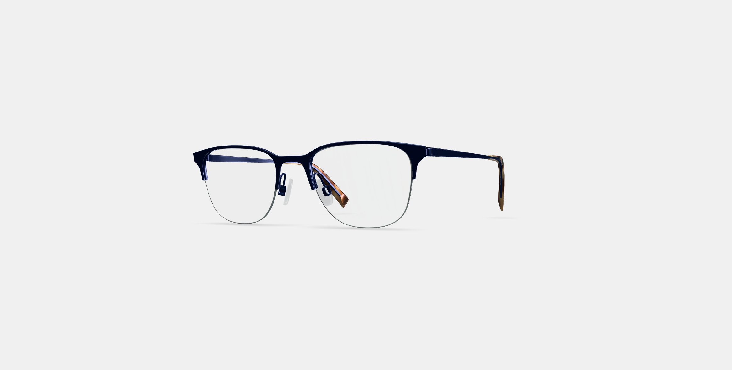 Wallis Eyeglasses in Brushed Navy 3D model_12