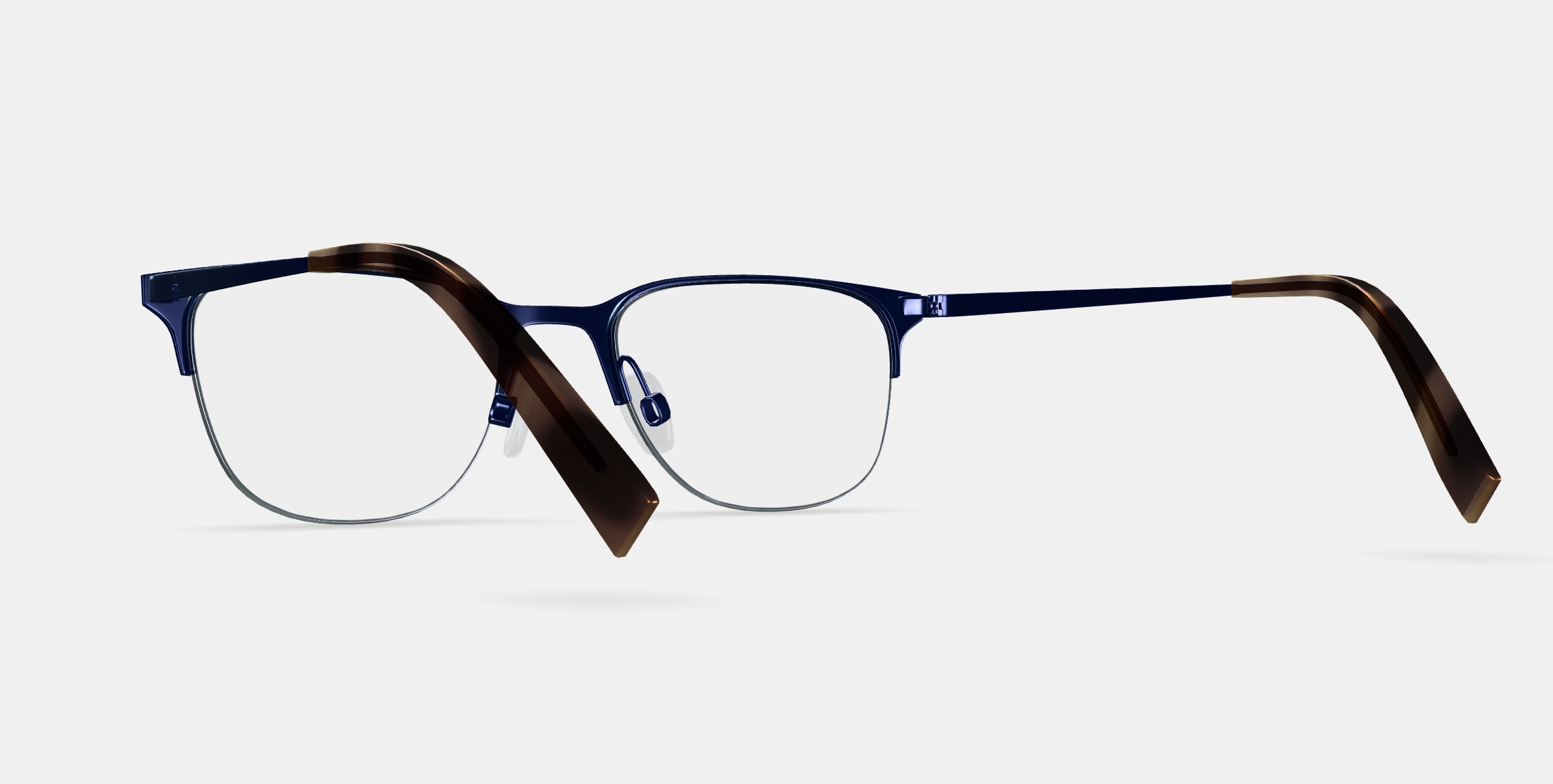 Wallis Eyeglasses in Brushed Navy 3D model_3