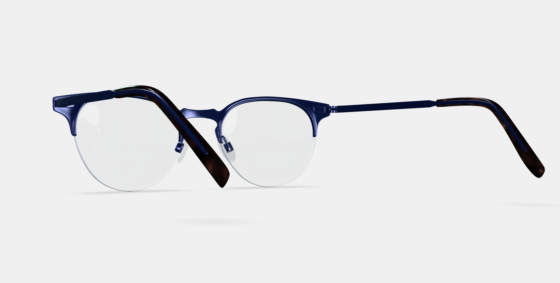 Symonds Eyeglasses in Brushed Navy 3D model_2