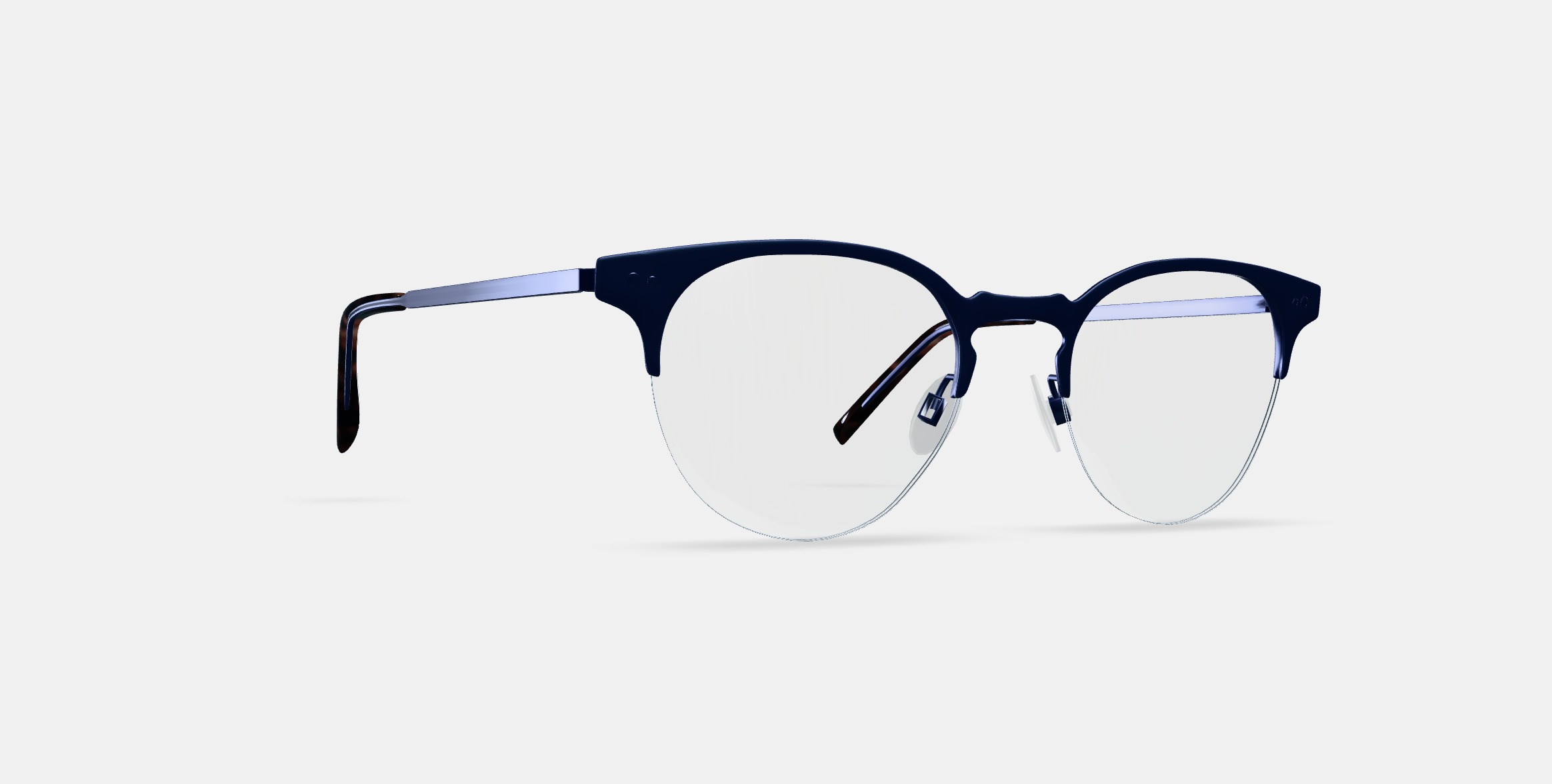 Symonds Eyeglasses in Brushed Navy 3D model_9