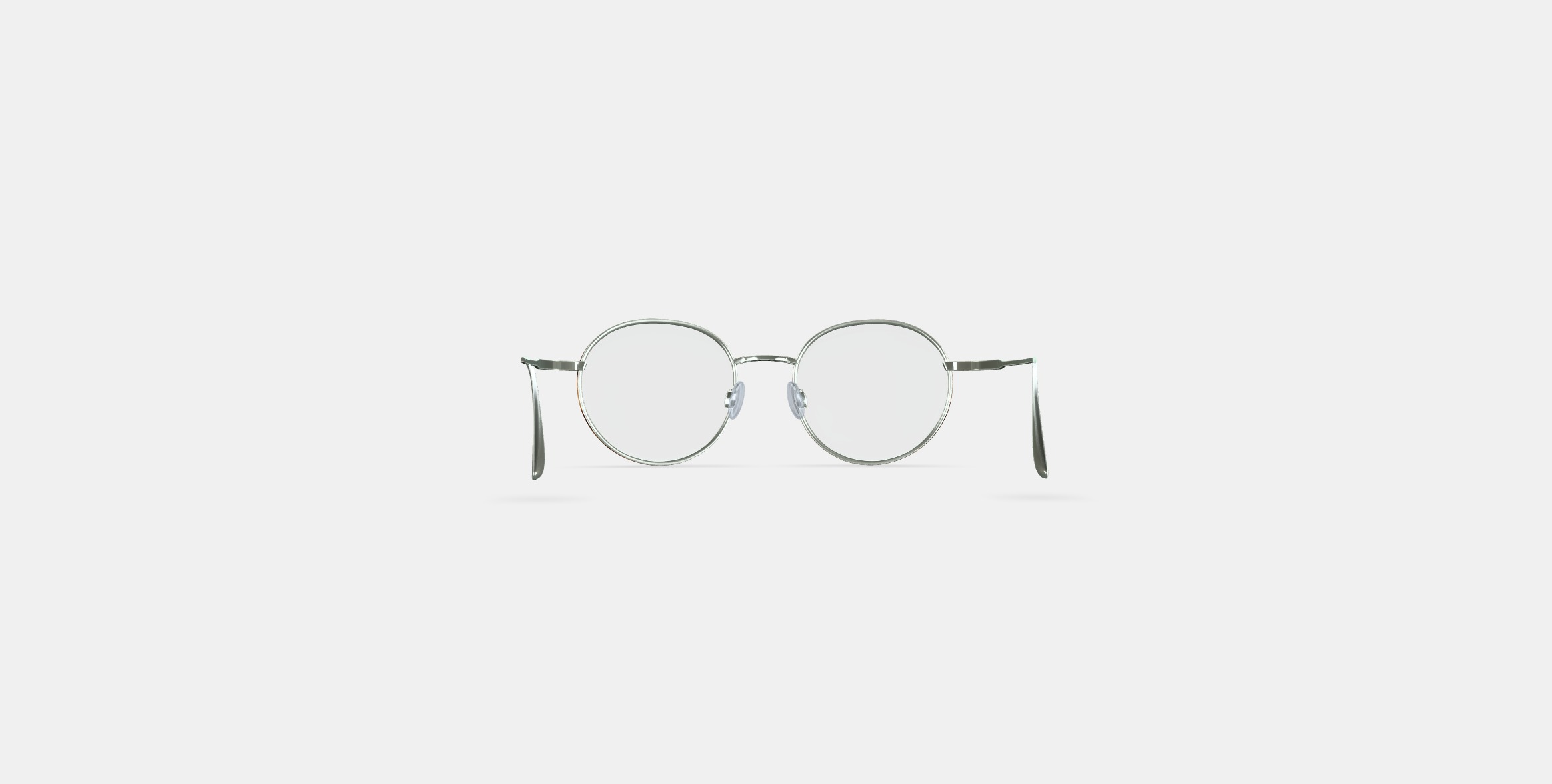 Garrison Eyeglasses in Polished Silver With Oak Barrel 3D model_13
