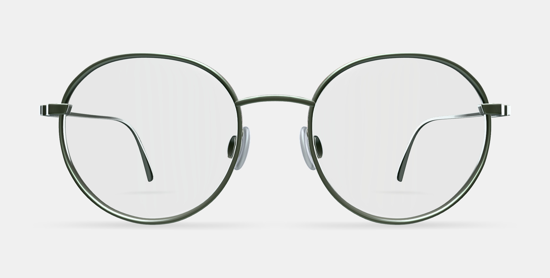 Garrison Eyeglasses in Polished Silver With Oak Barrel 3D model_14