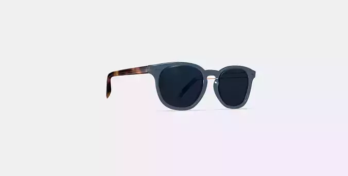Toddy Sunglasses in Azure Crystal with Oak Barrel