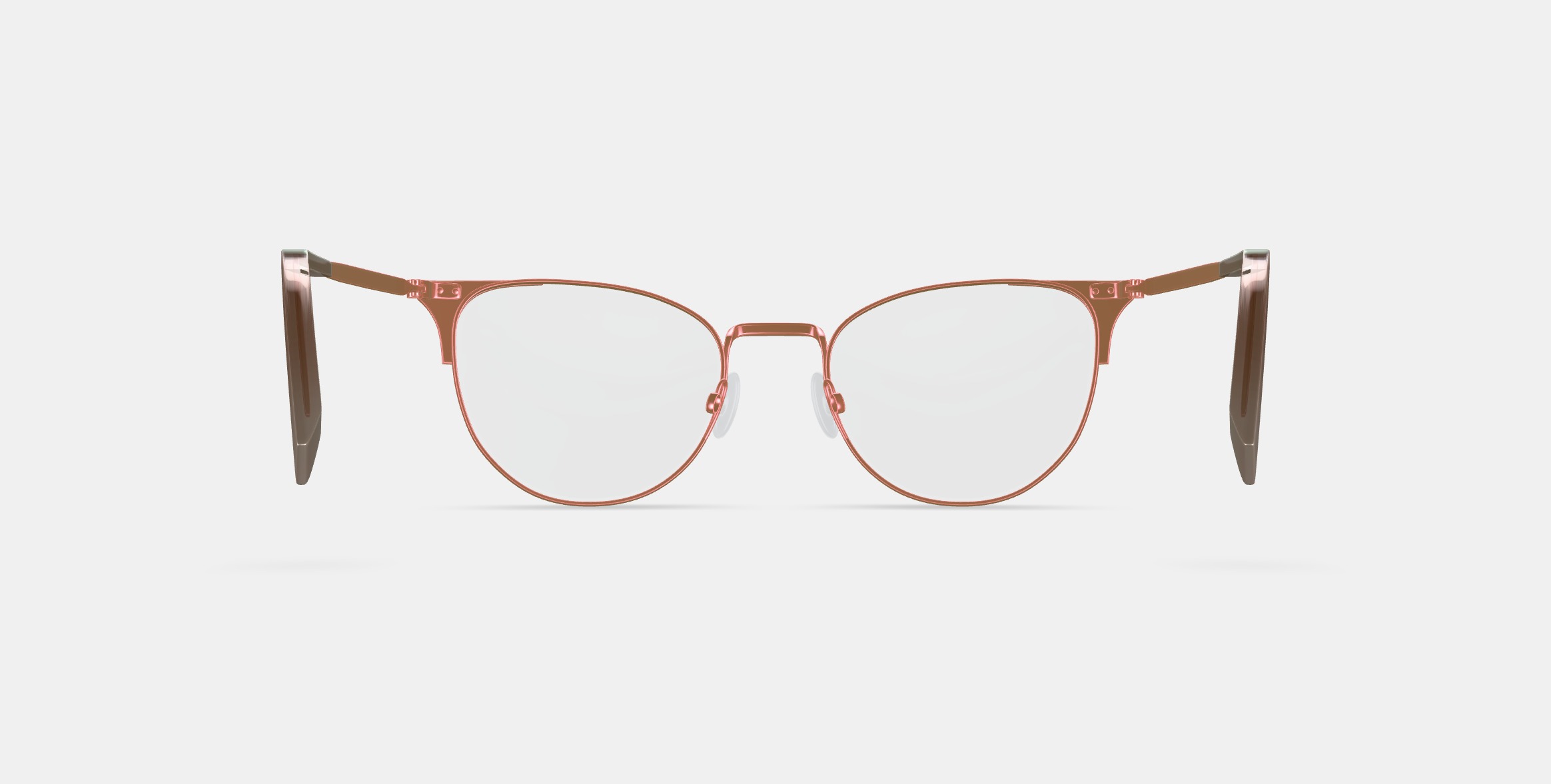 Ava Eyeglasses in Rose Gold 3D model_15
