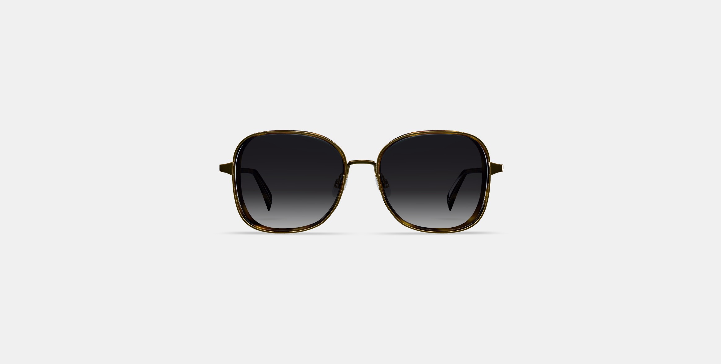 Fernanda Sunglasses in Cognac Tortoise with Polished Gold 3D model_9
