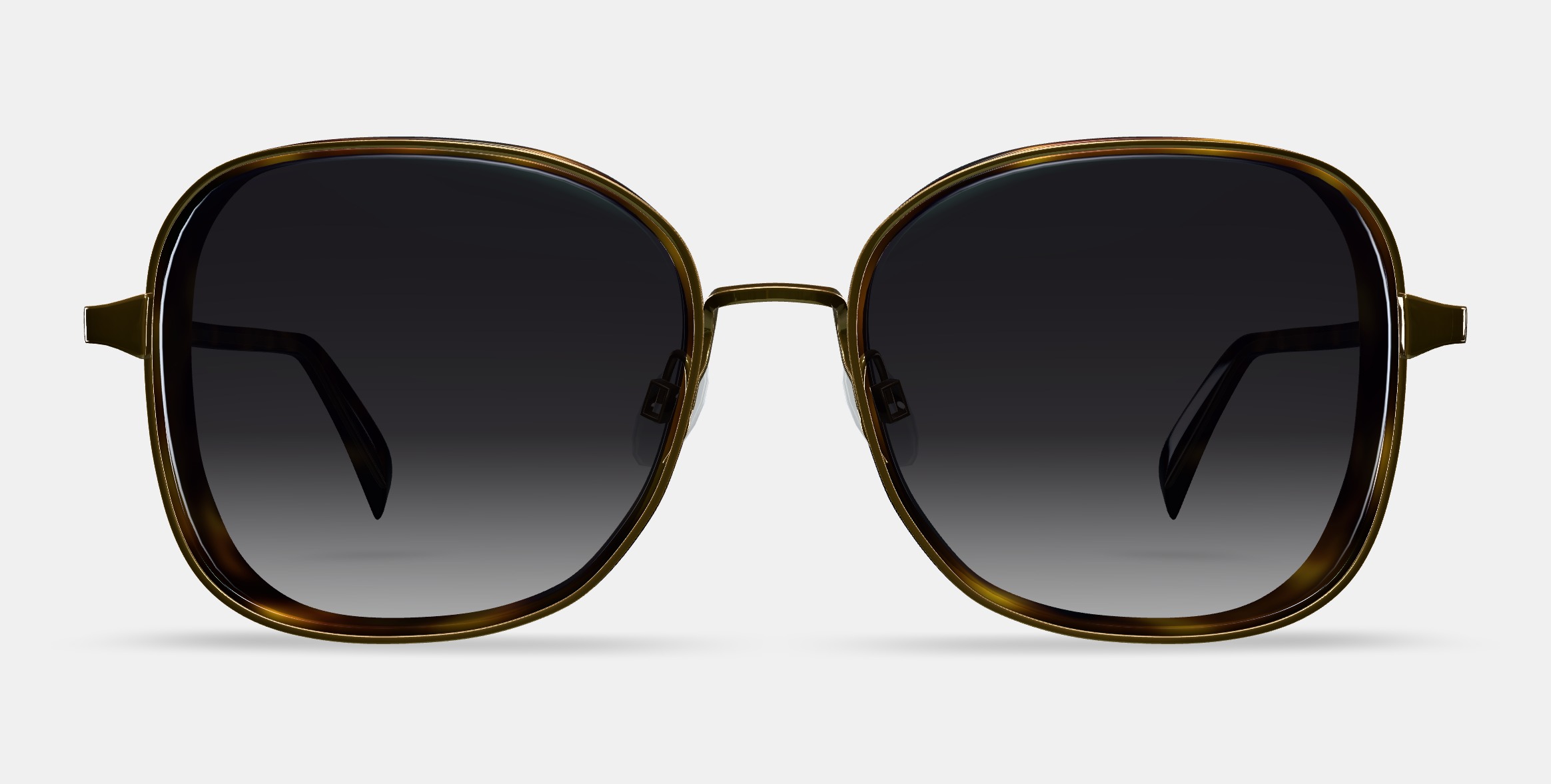 Fernanda Sunglasses in Cognac Tortoise with Polished Gold 3D model_10