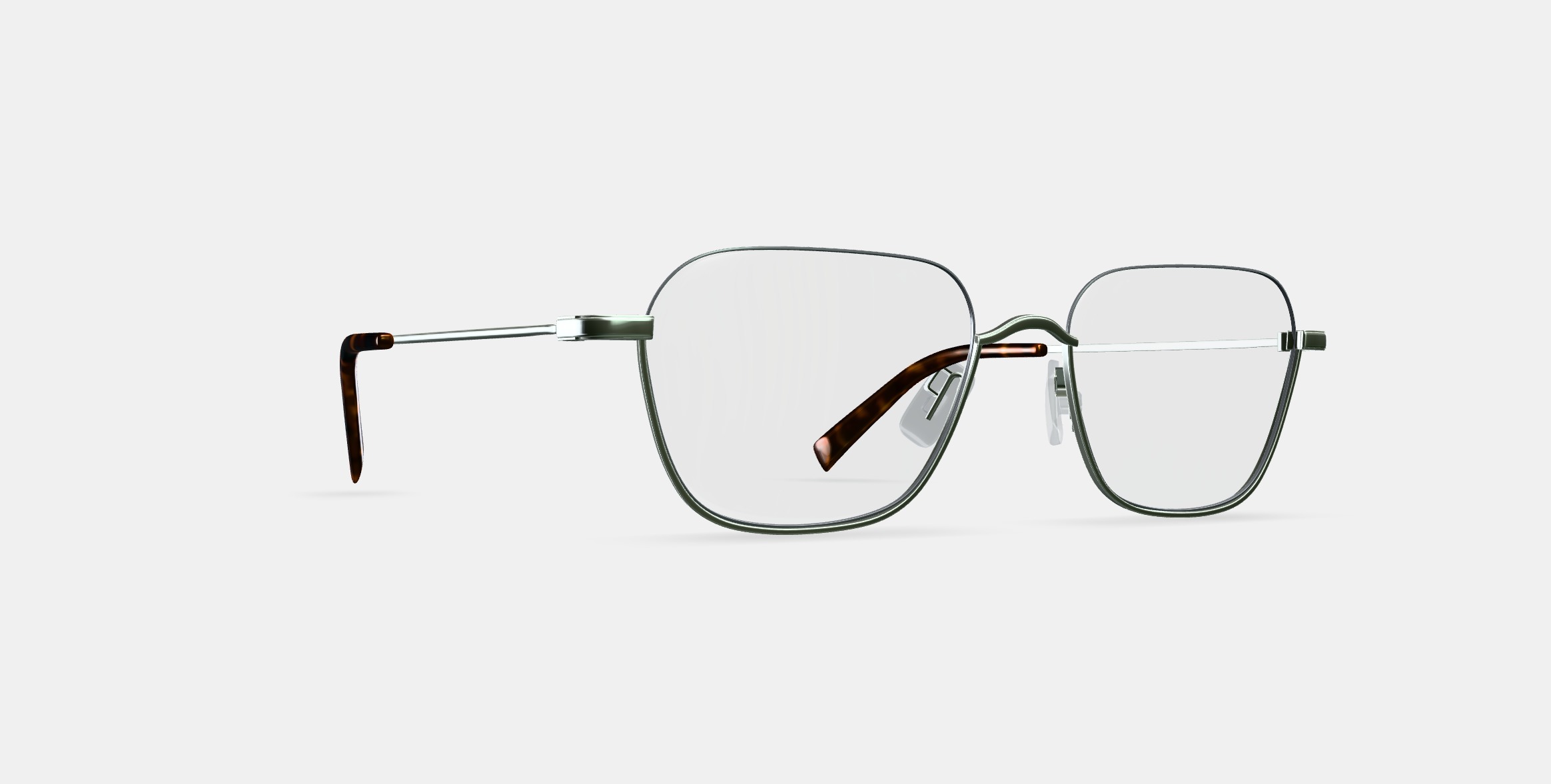 Healey Eyeglasses in Polished Silver 3D model_9