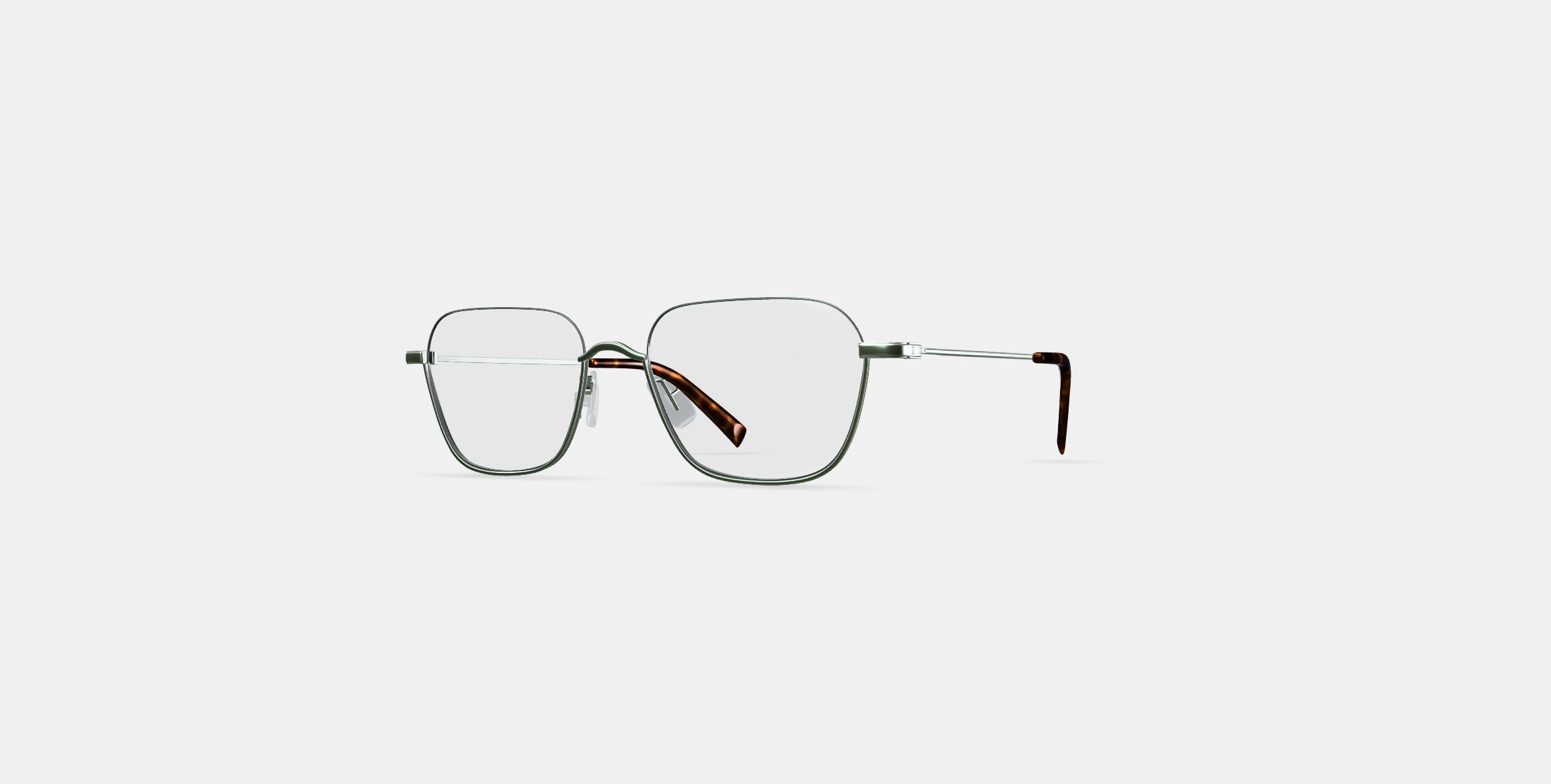 Healey Eyeglasses in Polished Silver 3D model_12