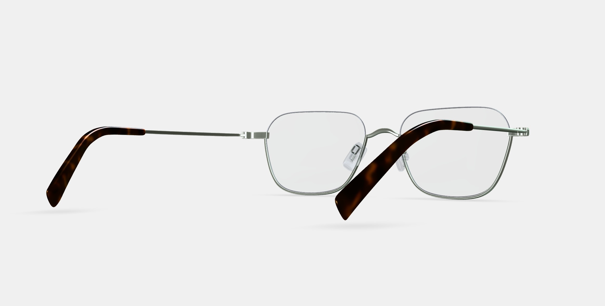Healey Eyeglasses in Polished Silver 3D model_6