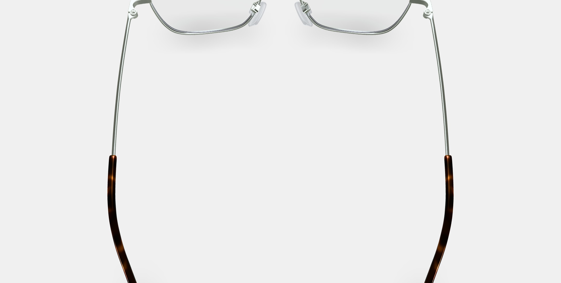 Healey Eyeglasses in Polished Silver 3D model_2