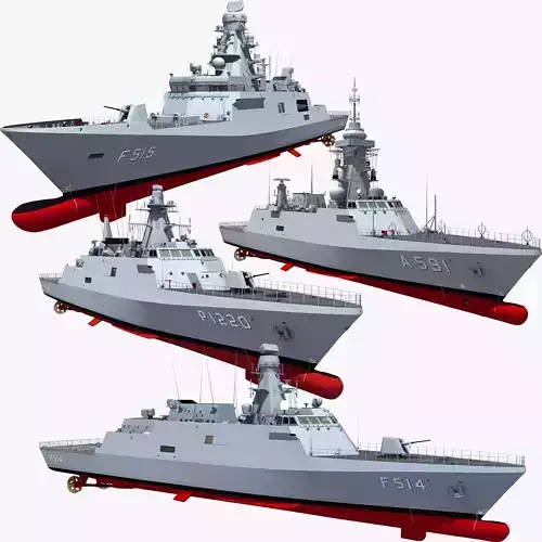 TURKISH MILGEM CLASS WARSHIPS 3D Model Collection
