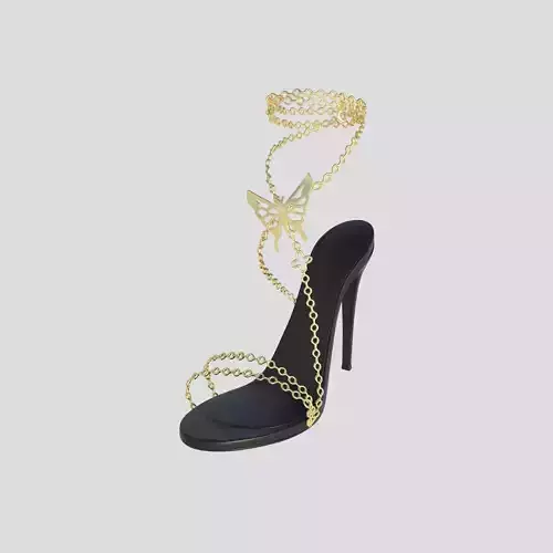 chain strap high heels 