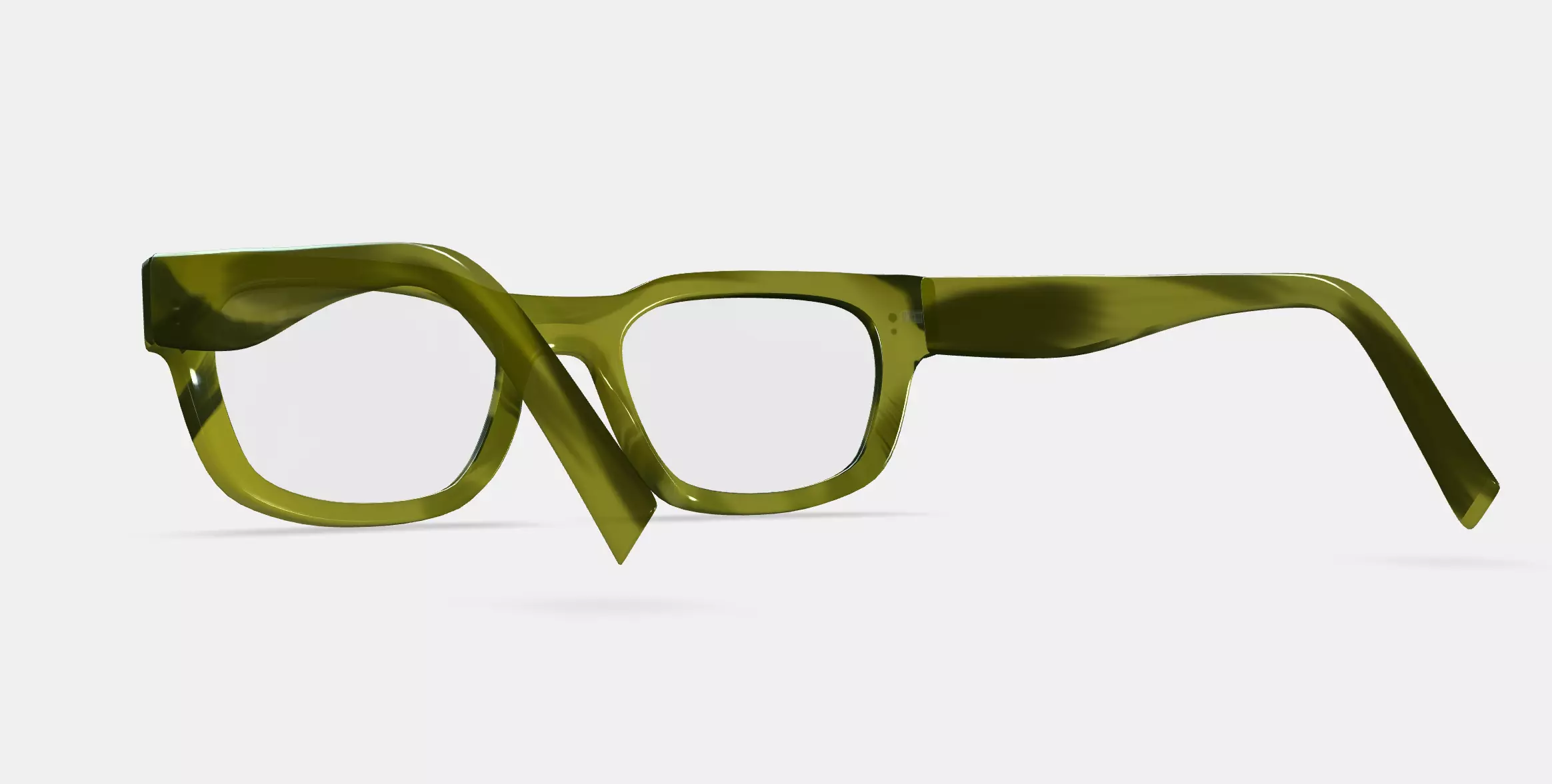 Herman Eyeglasses in Striped Artichoke 3D model_0