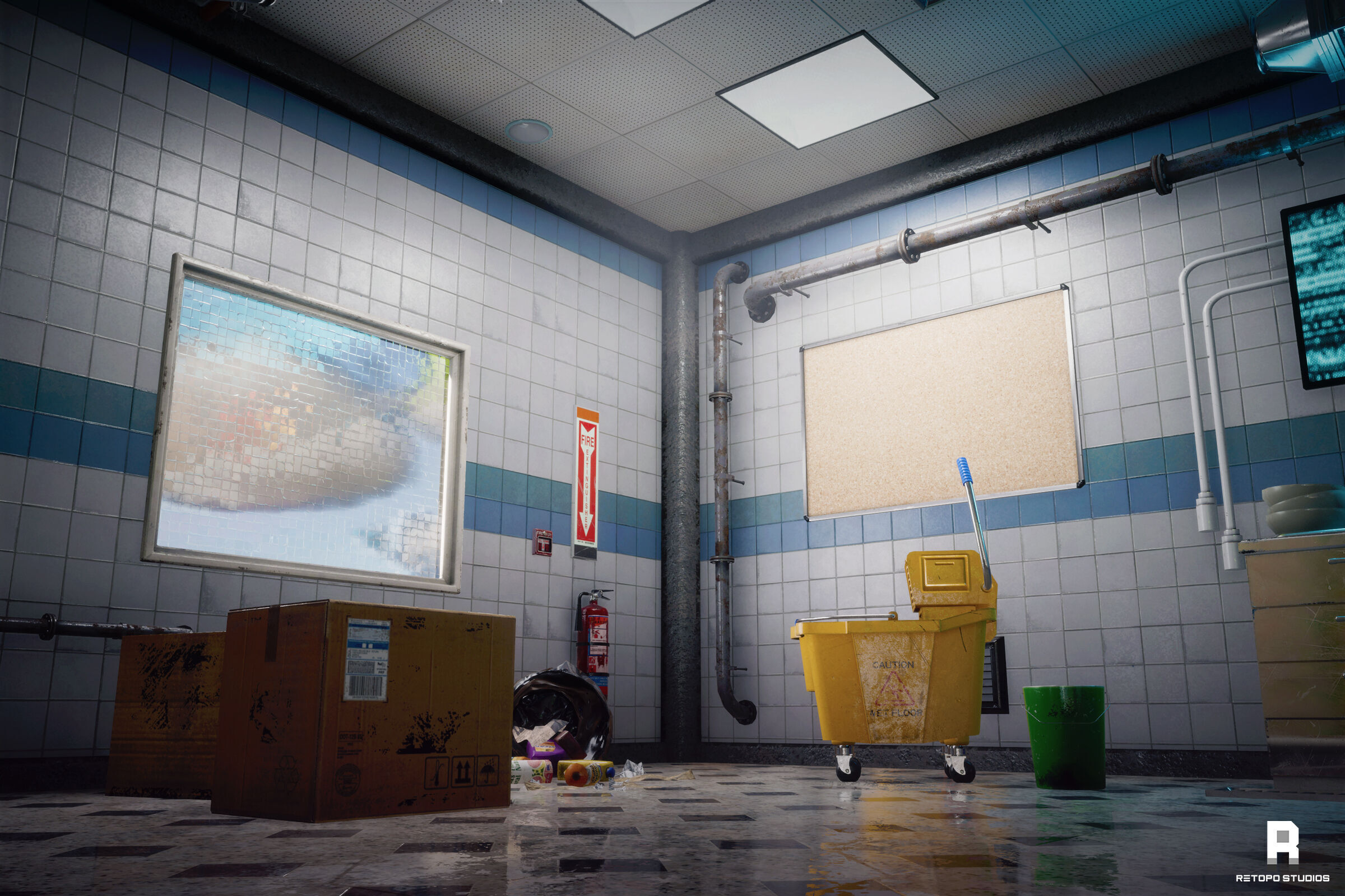 Restaurant Kitchen MODULAR - UNITY --Hdrp-Urp-- Low-poly 3D model_8