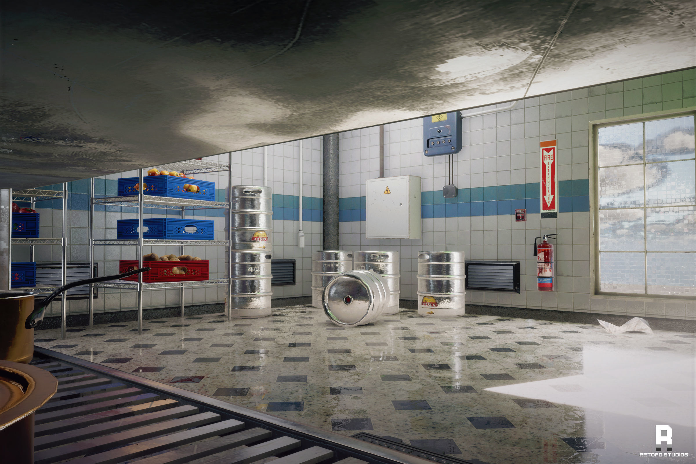 Restaurant Kitchen MODULAR - UNITY --Hdrp-Urp-- Low-poly 3D model_6