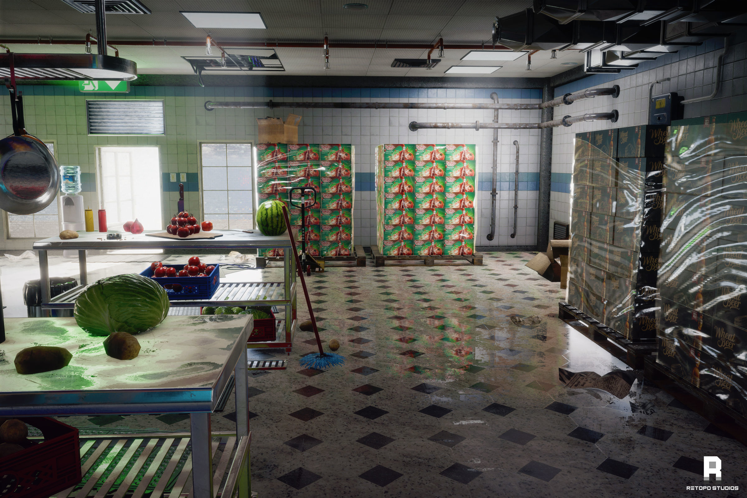 Restaurant Kitchen MODULAR - UNITY --Hdrp-Urp-- Low-poly 3D model_4