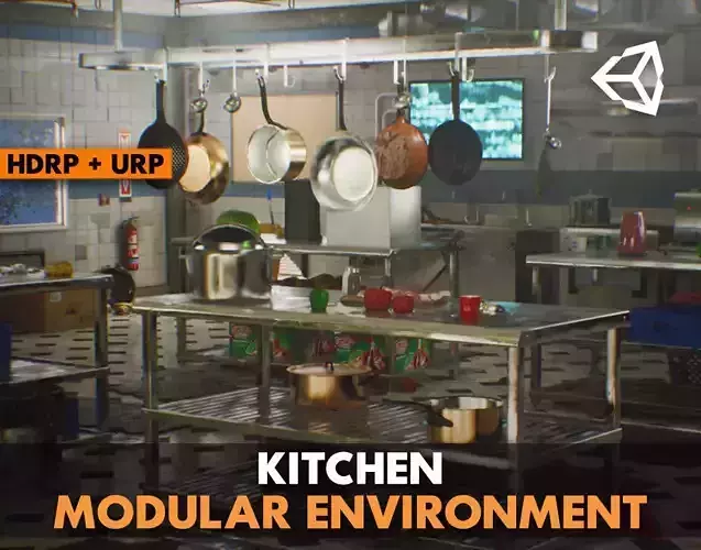 Restaurant Kitchen MODULAR - UNITY --Hdrp-Urp--
