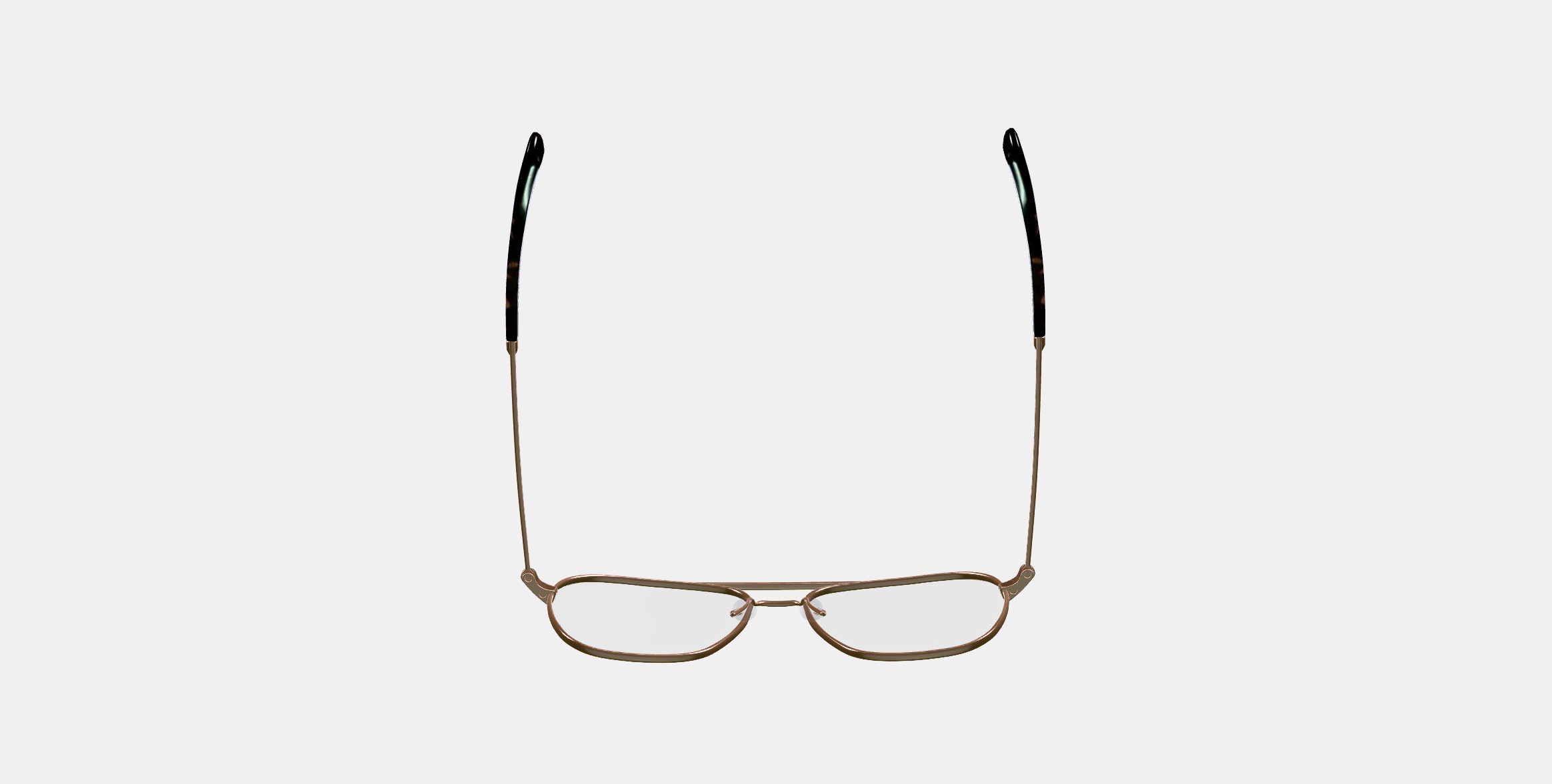 Abe Eyeglasses in Polished Gold 3D model_7