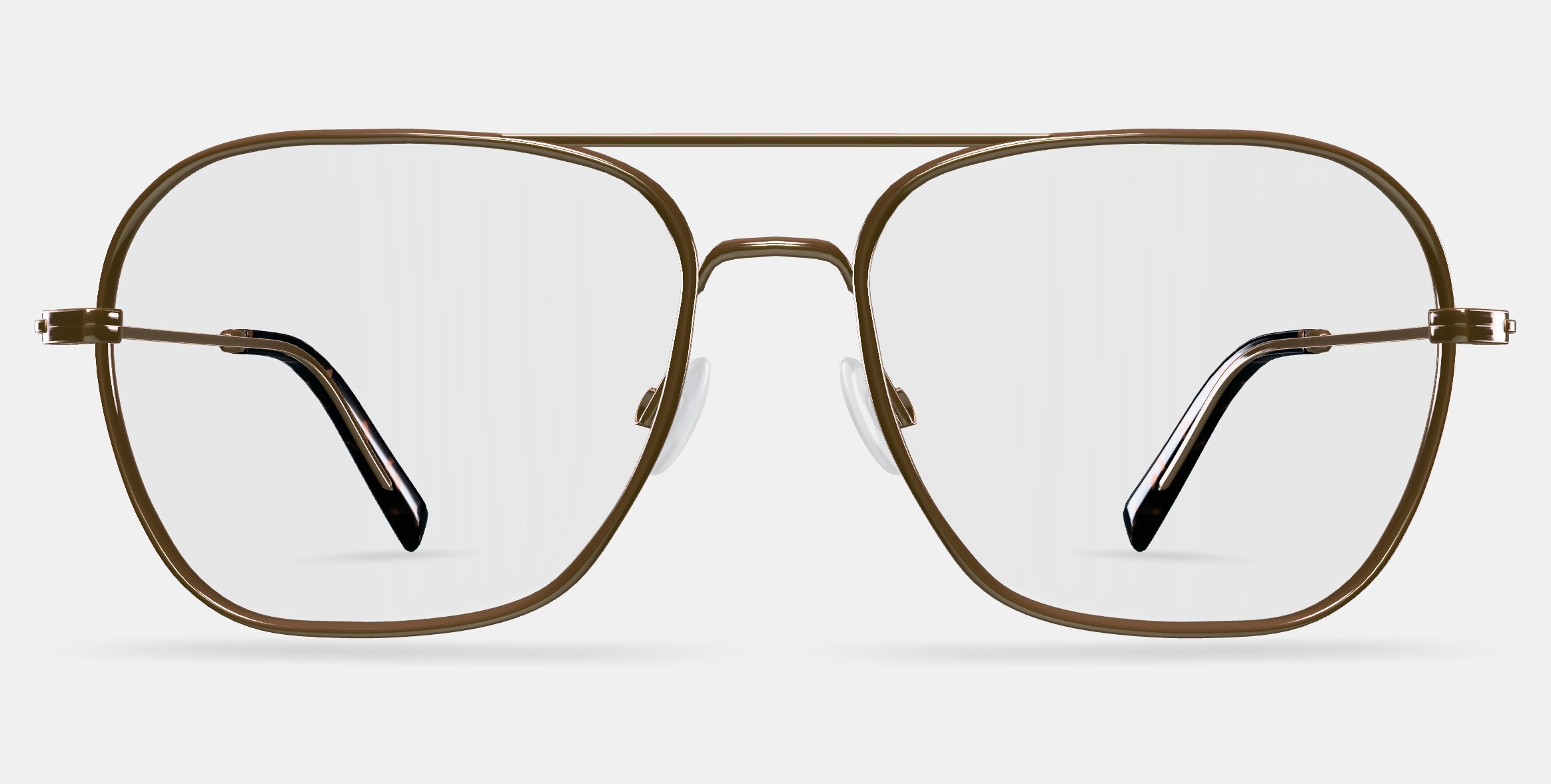 Abe Eyeglasses in Polished Gold 3D model_11