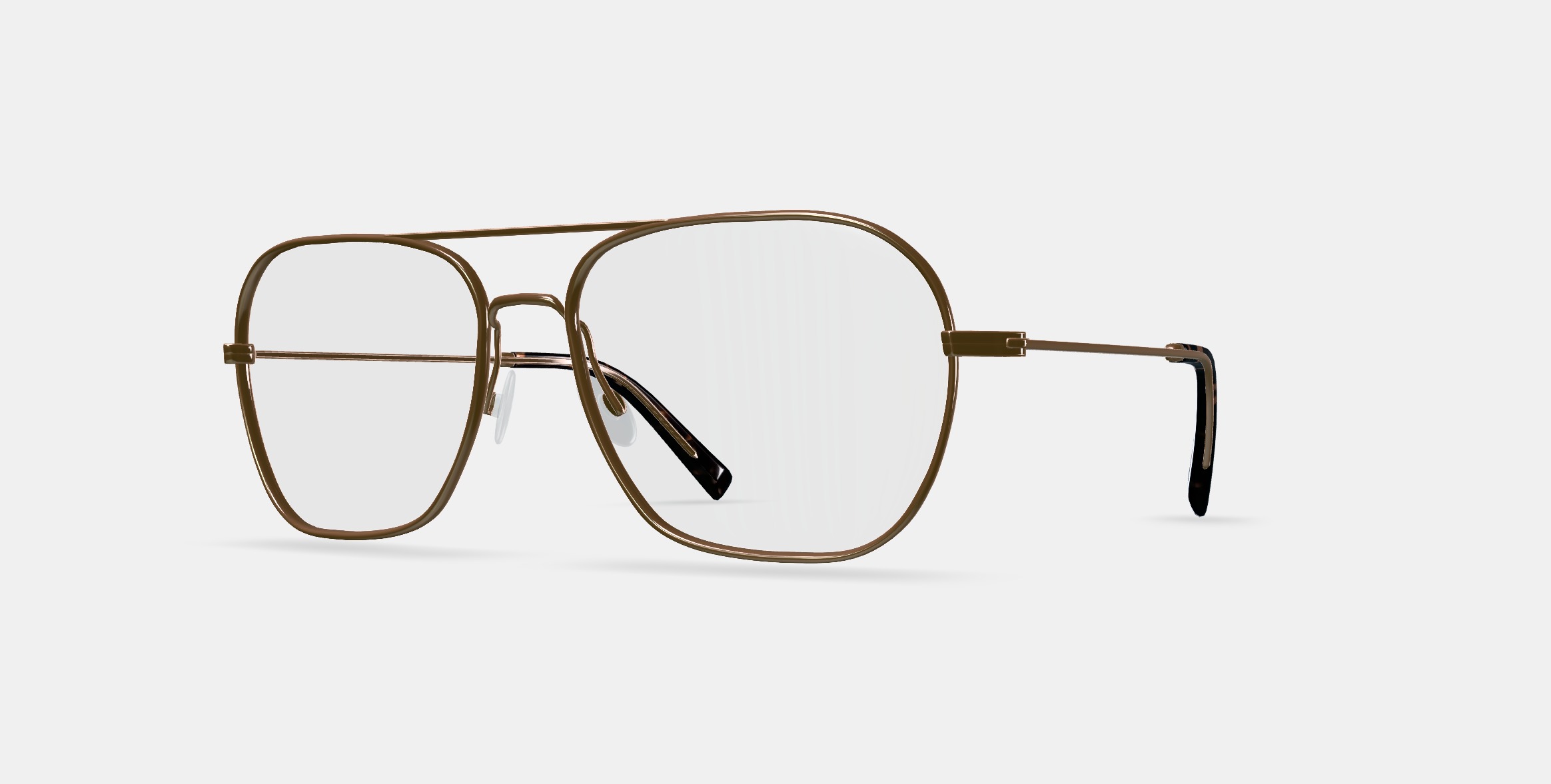 Abe Eyeglasses in Polished Gold 3D model_13