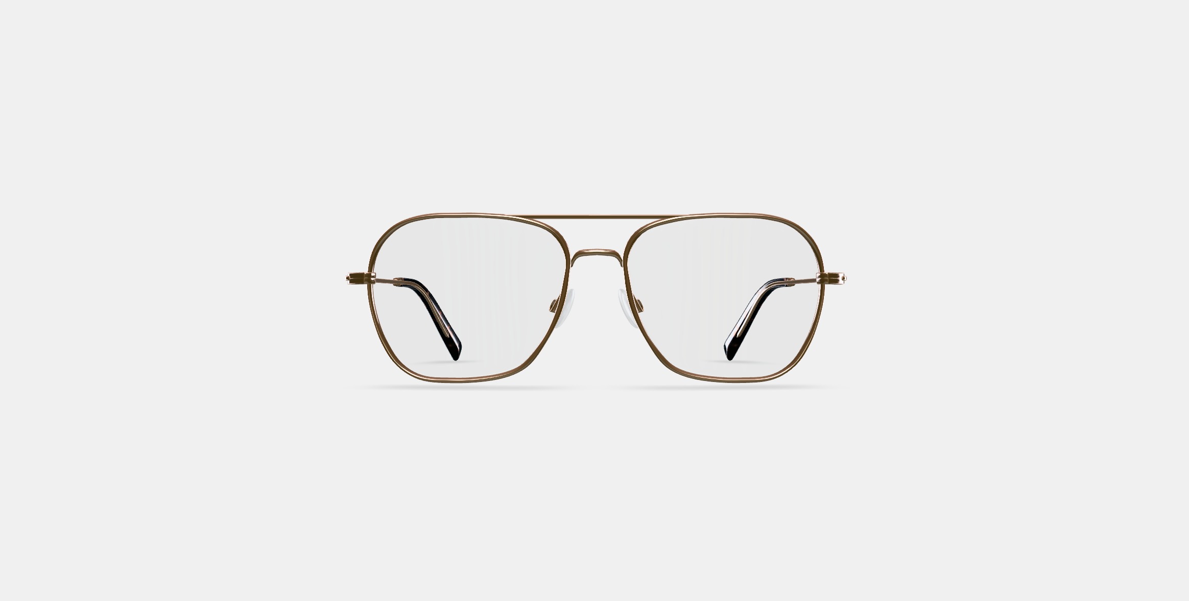 Abe Eyeglasses in Polished Gold 3D model_9
