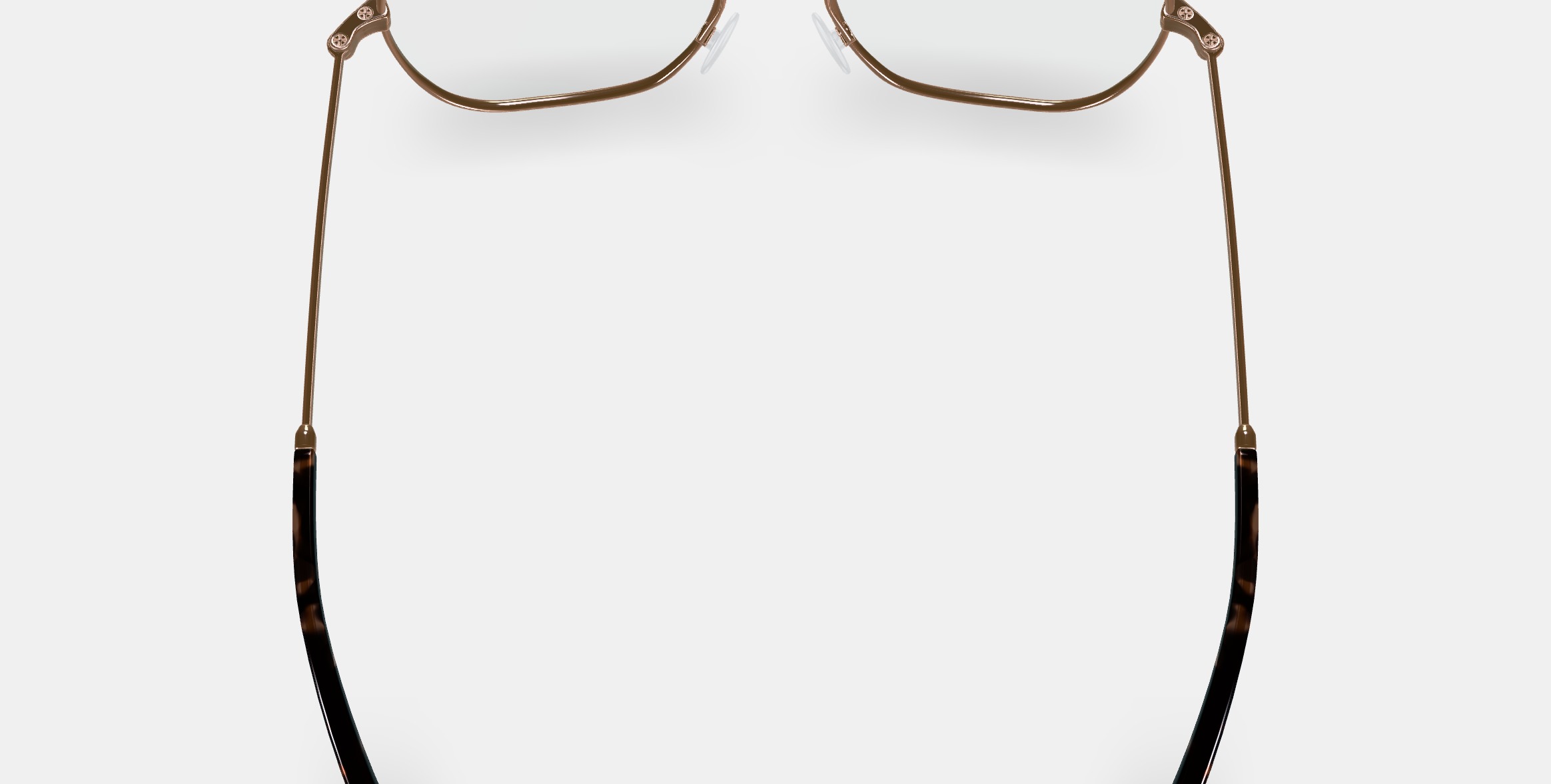 Abe Eyeglasses in Polished Gold 3D model_4