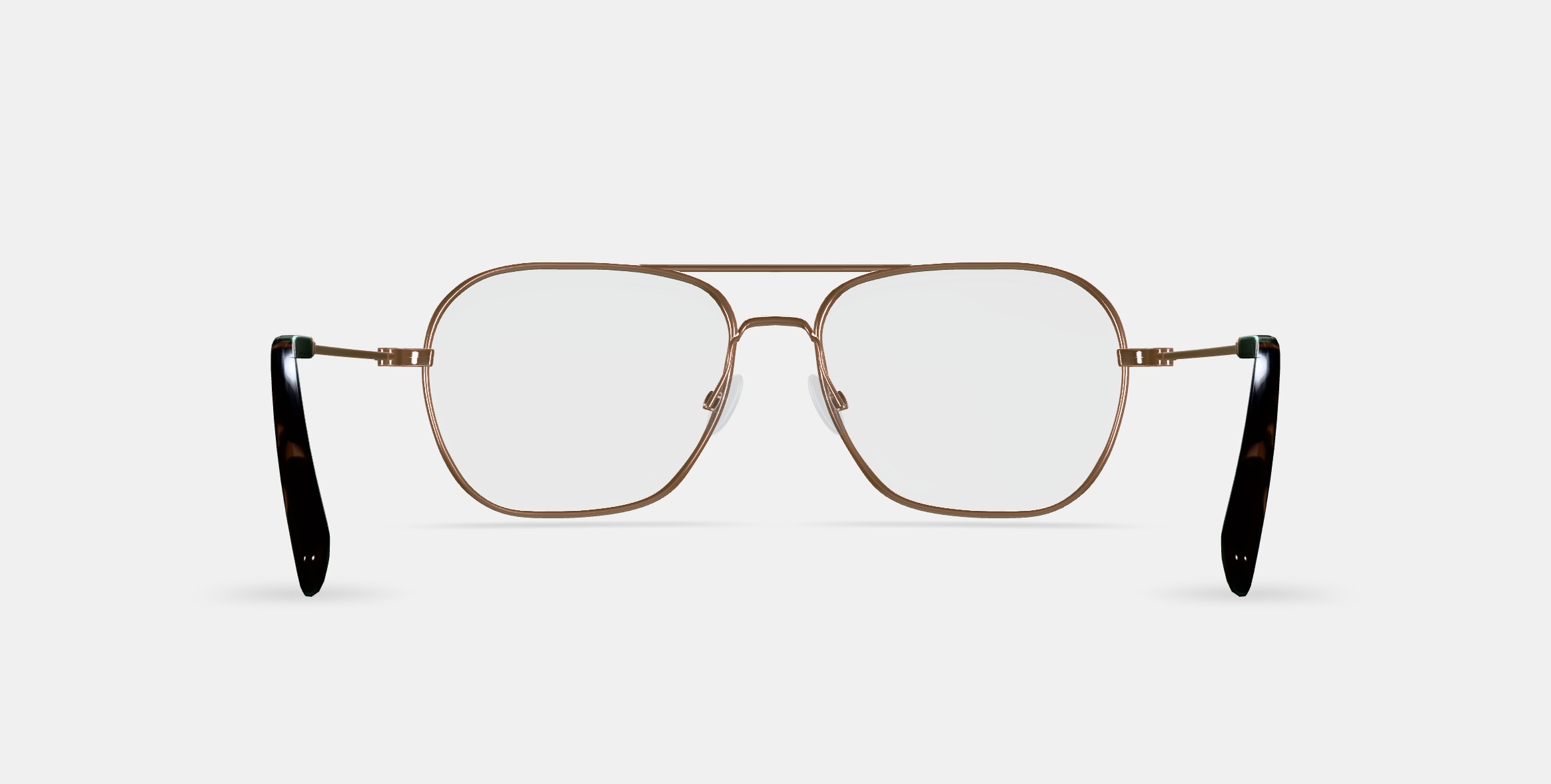 Abe Eyeglasses in Polished Gold 3D model_15