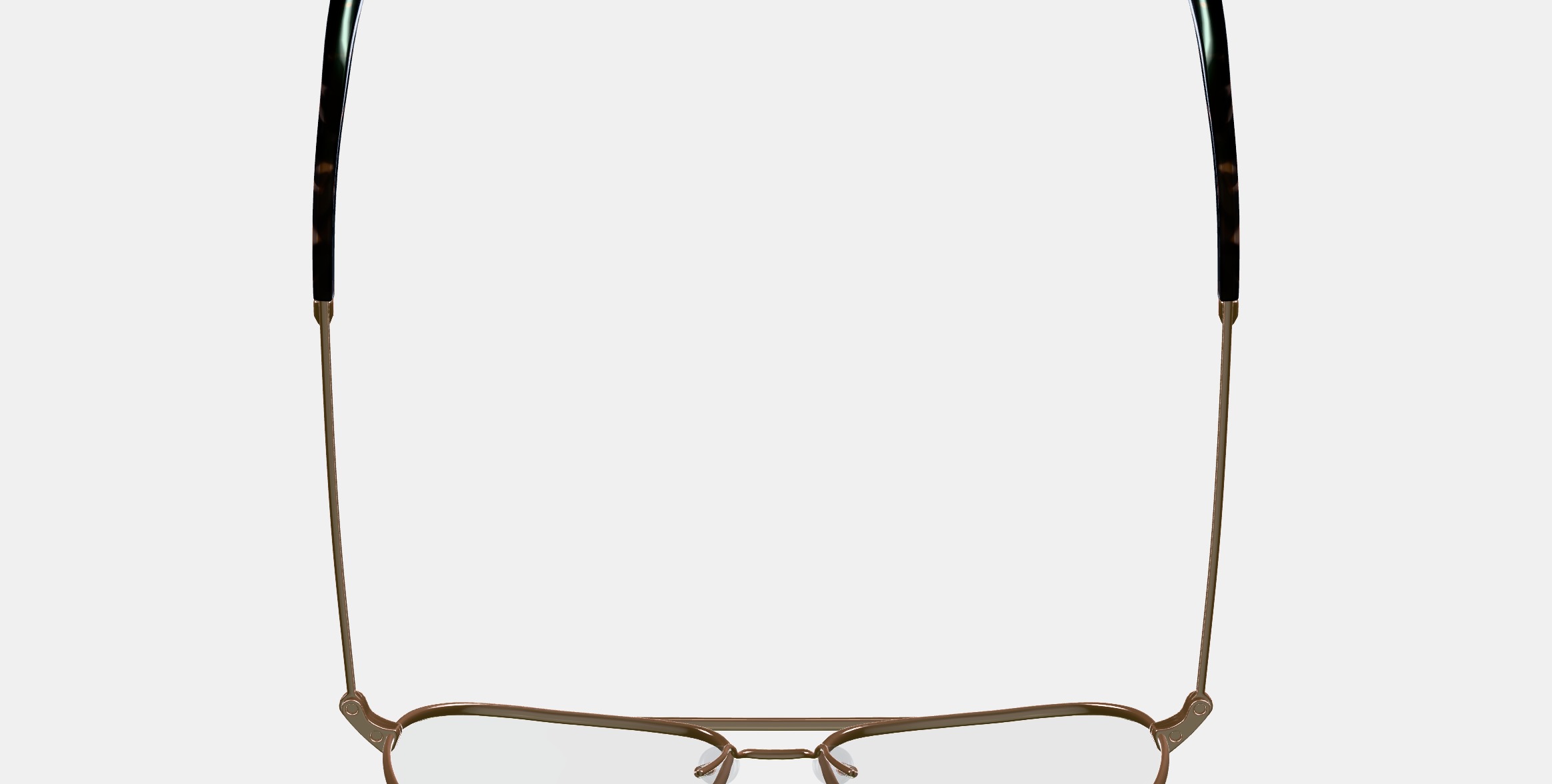 Abe Eyeglasses in Polished Gold 3D model_8