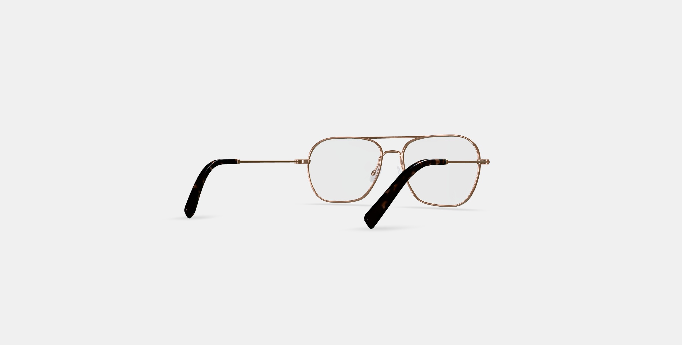 Abe Eyeglasses in Polished Gold 3D model_5