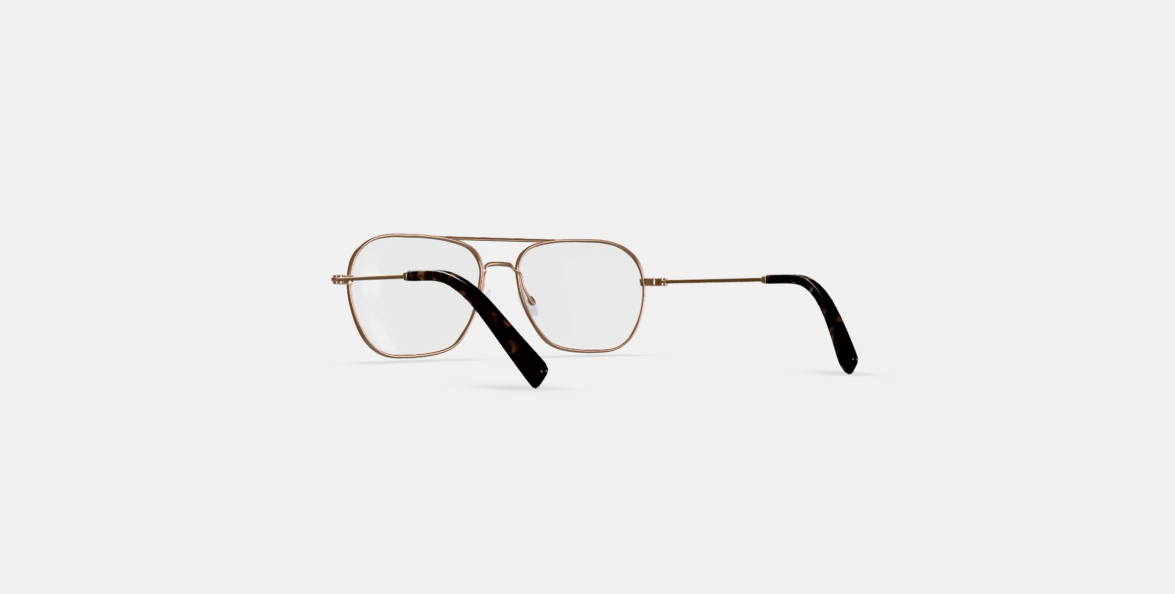Abe Eyeglasses in Polished Gold 3D model_16