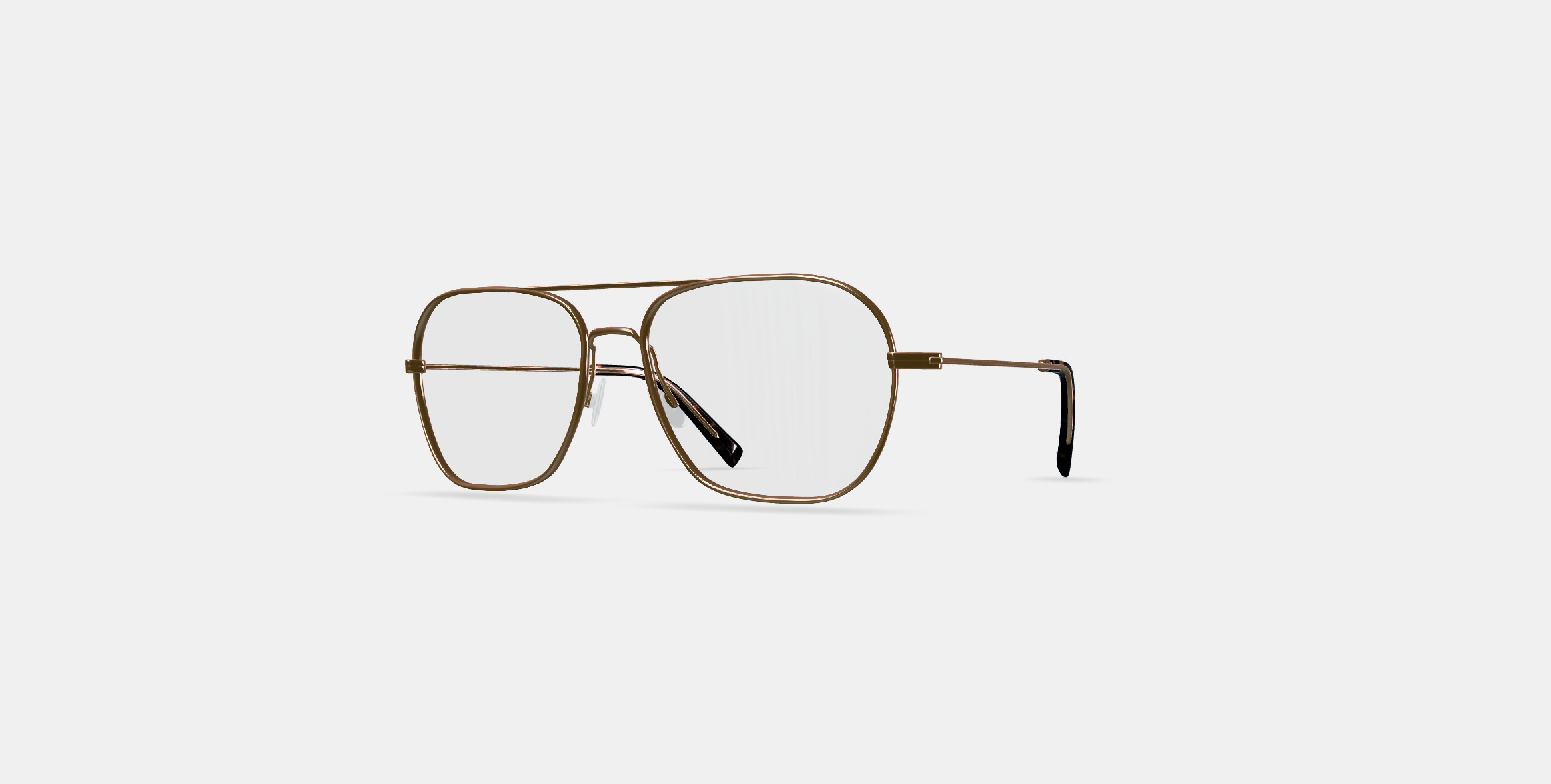 Abe Eyeglasses in Polished Gold 3D model_12