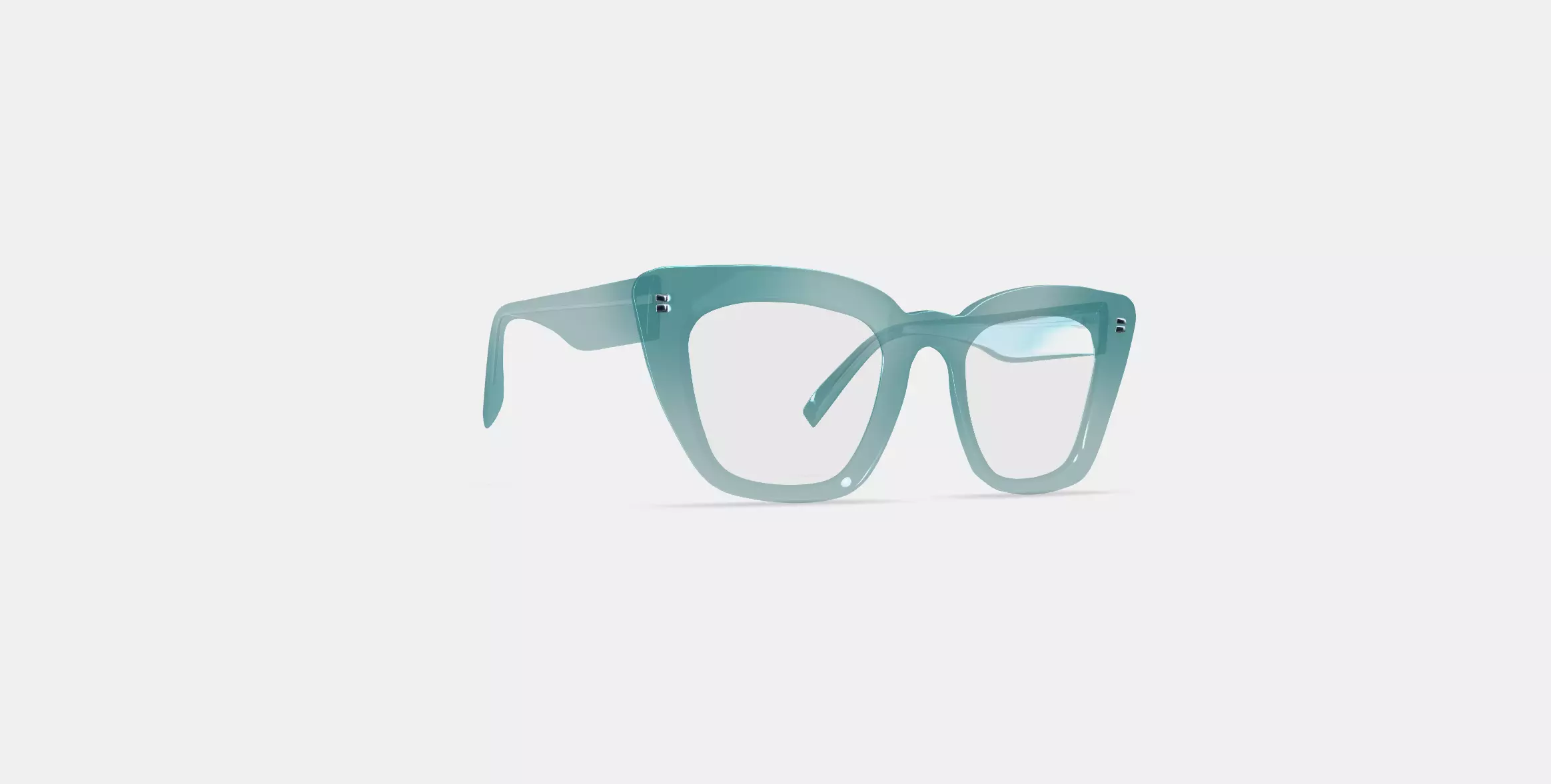 Lorena Eyeglasses in Viridian 3D model_0