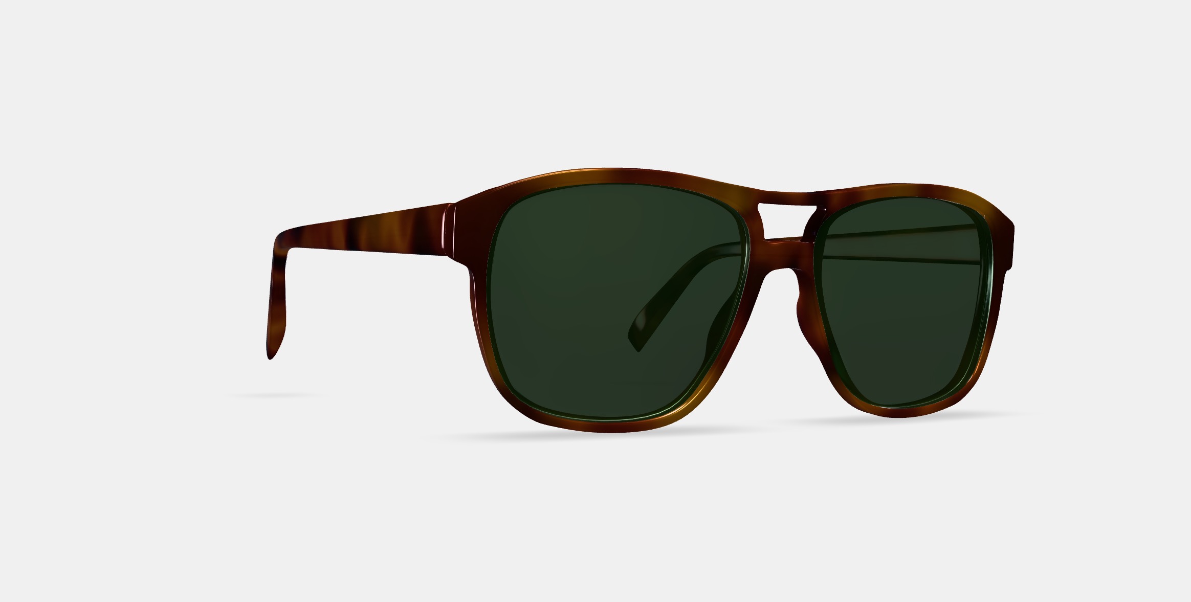Ortega Sunglasses in Peppercorn Tortoise 3D model_9
