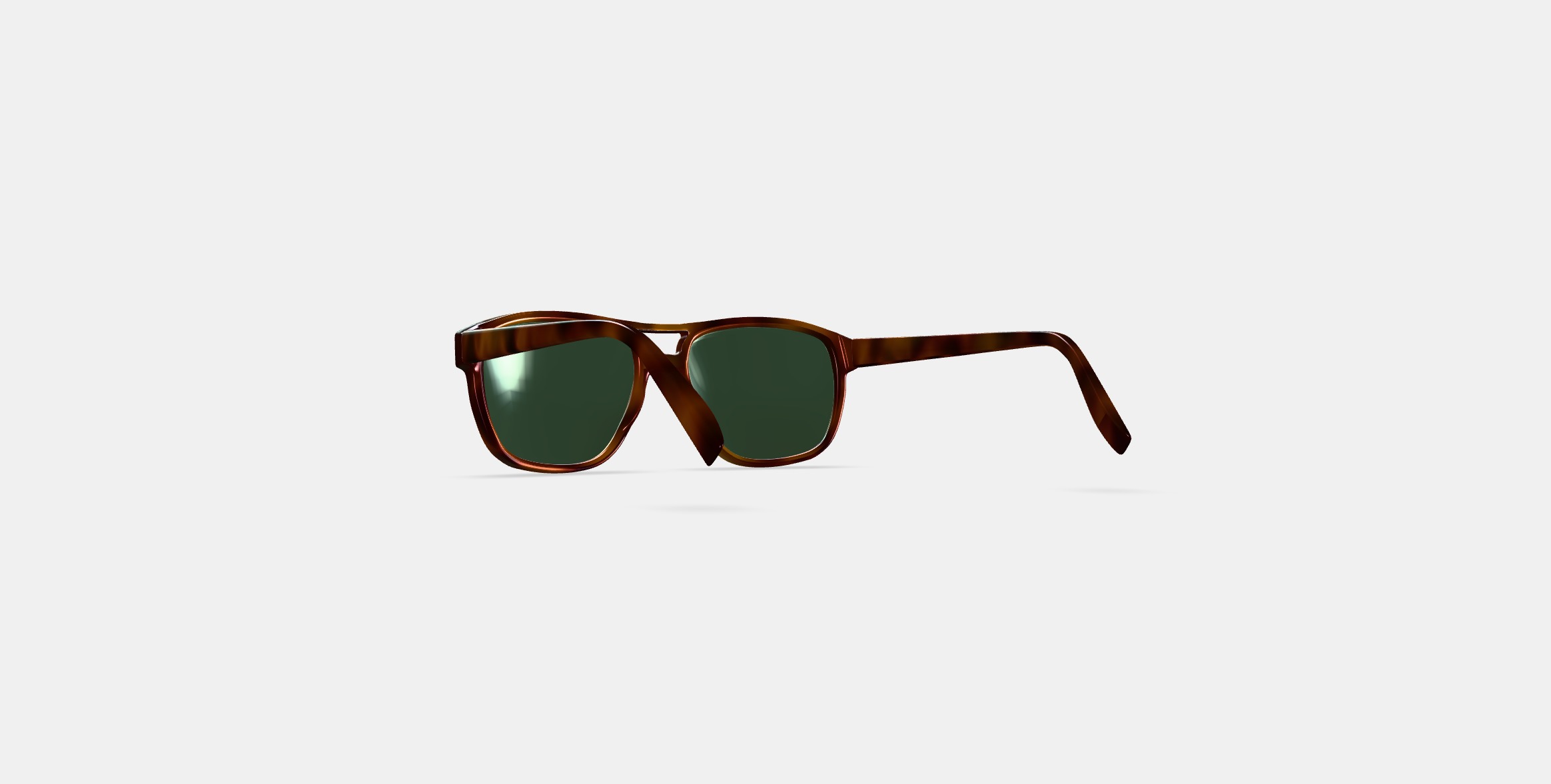 Ortega Sunglasses in Peppercorn Tortoise 3D model_16