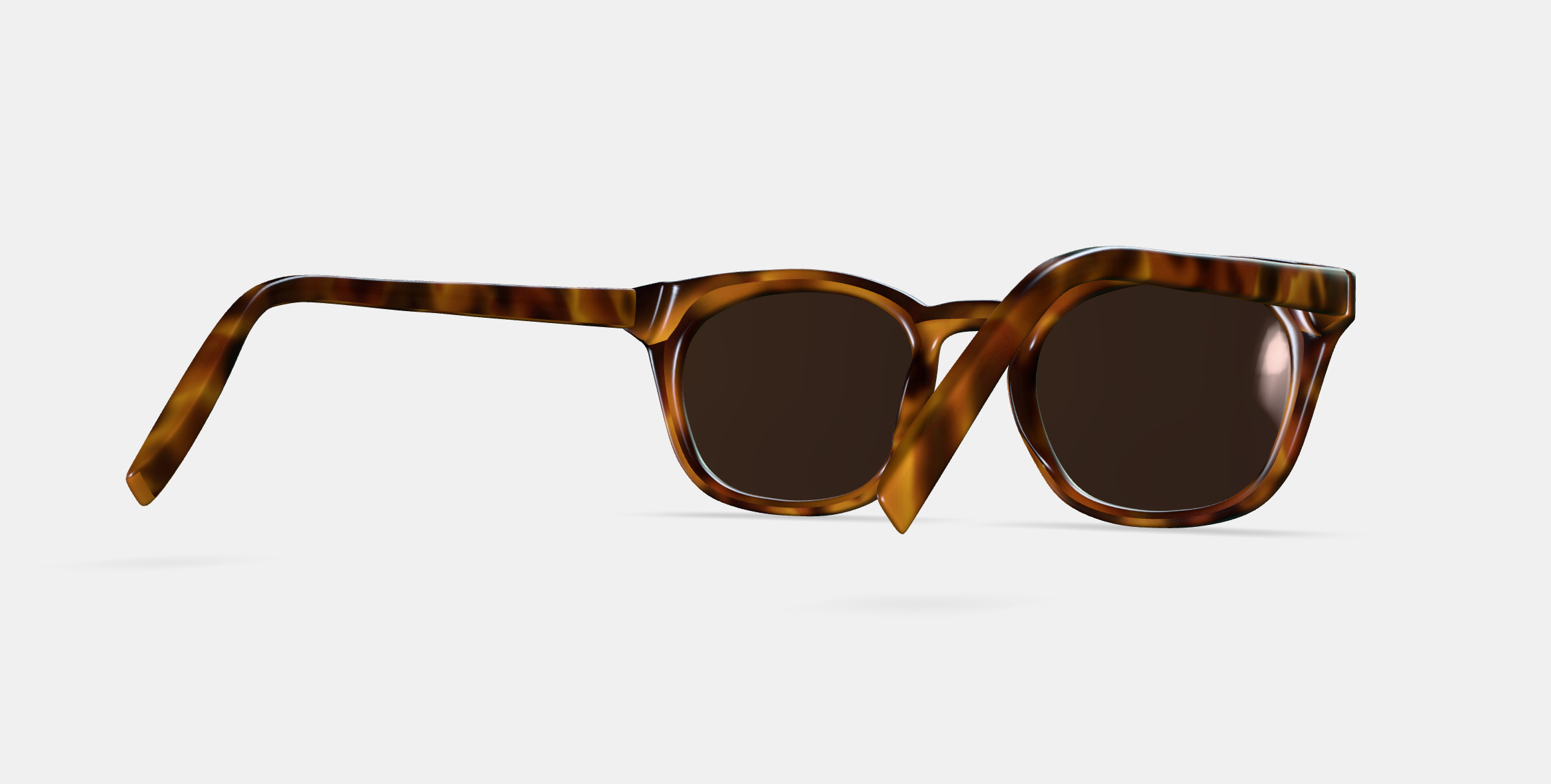 Newman Sunglasses in Woodgrain Tortoise 3D model_6