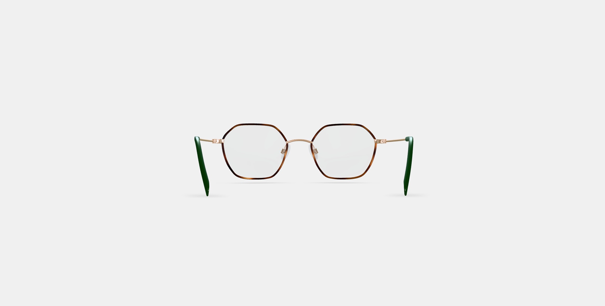 Murrow Eyeglasses in Oak Barrel with Polished Gold 3D model_14