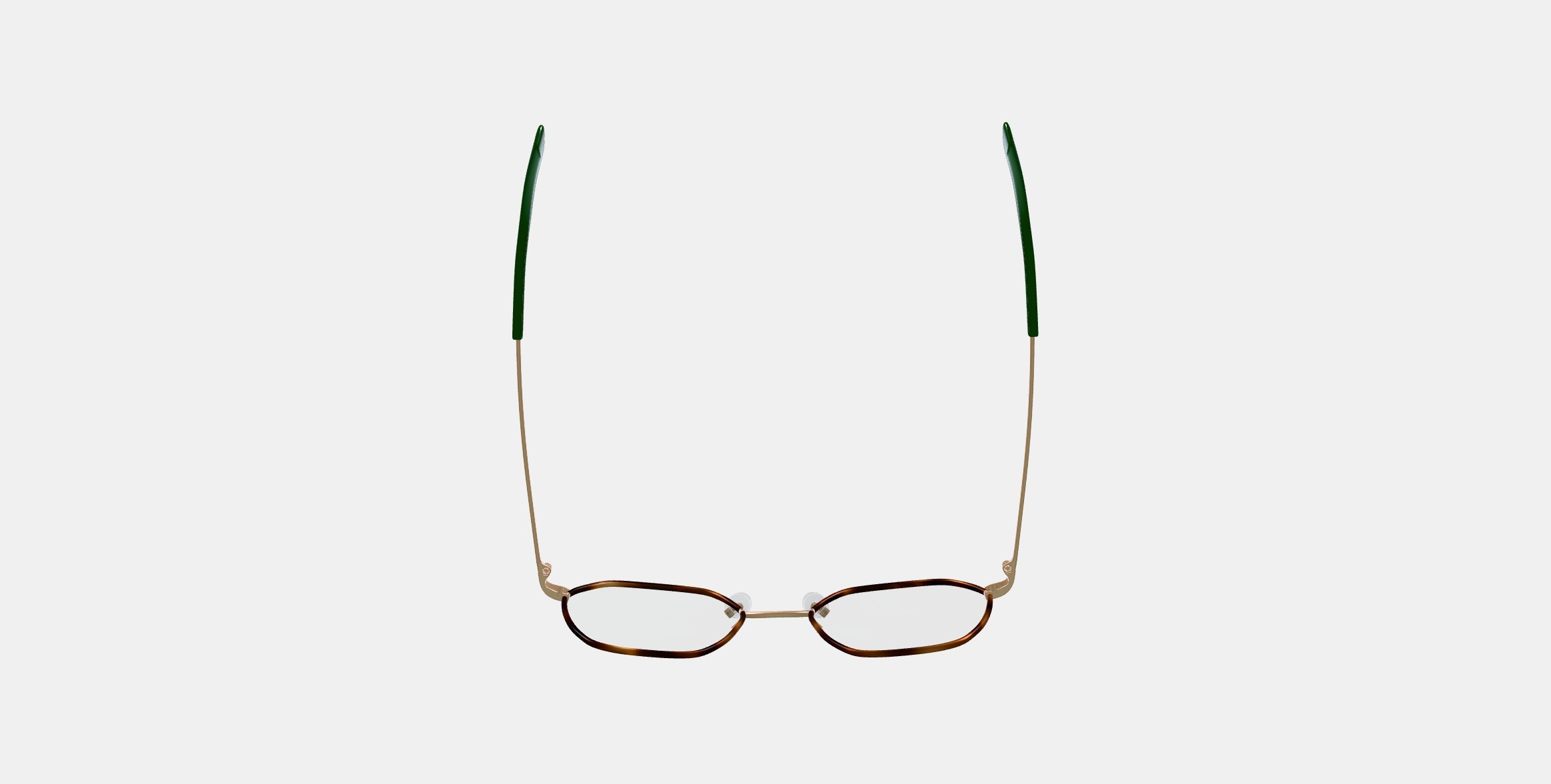 Murrow Eyeglasses in Oak Barrel with Polished Gold 3D model_6