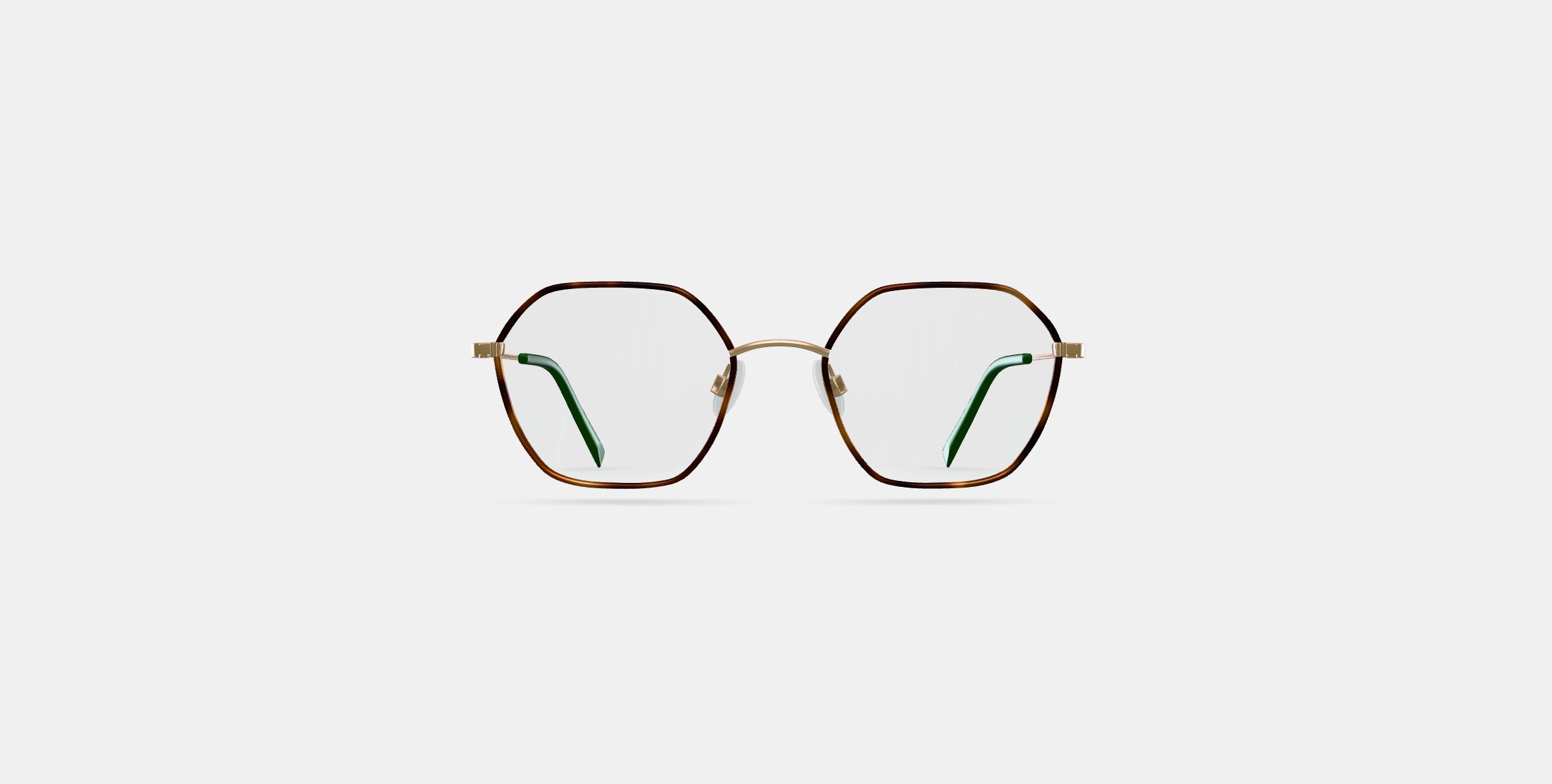 Murrow Eyeglasses in Oak Barrel with Polished Gold 3D model_10