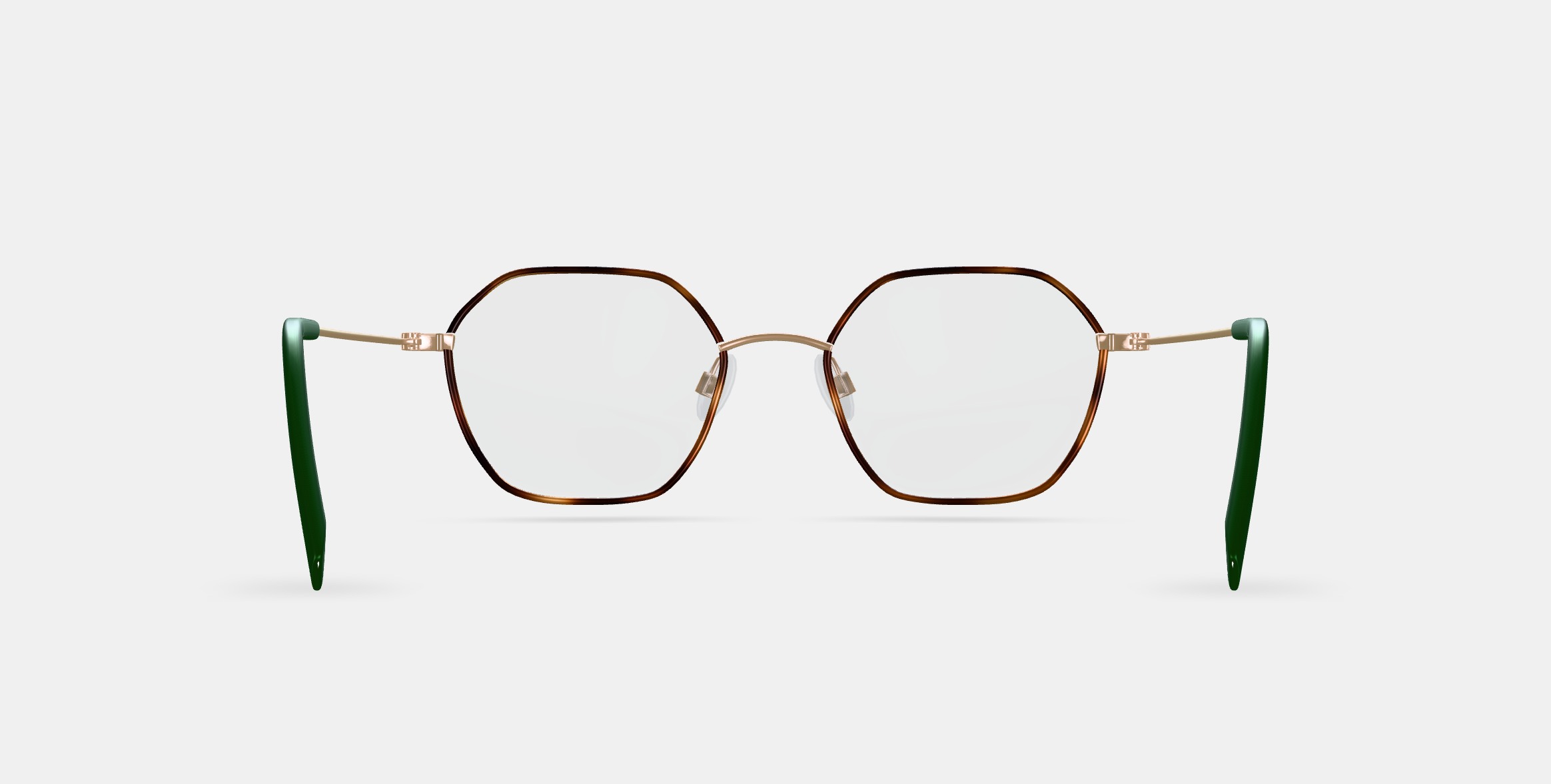 Murrow Eyeglasses in Oak Barrel with Polished Gold 3D model_15